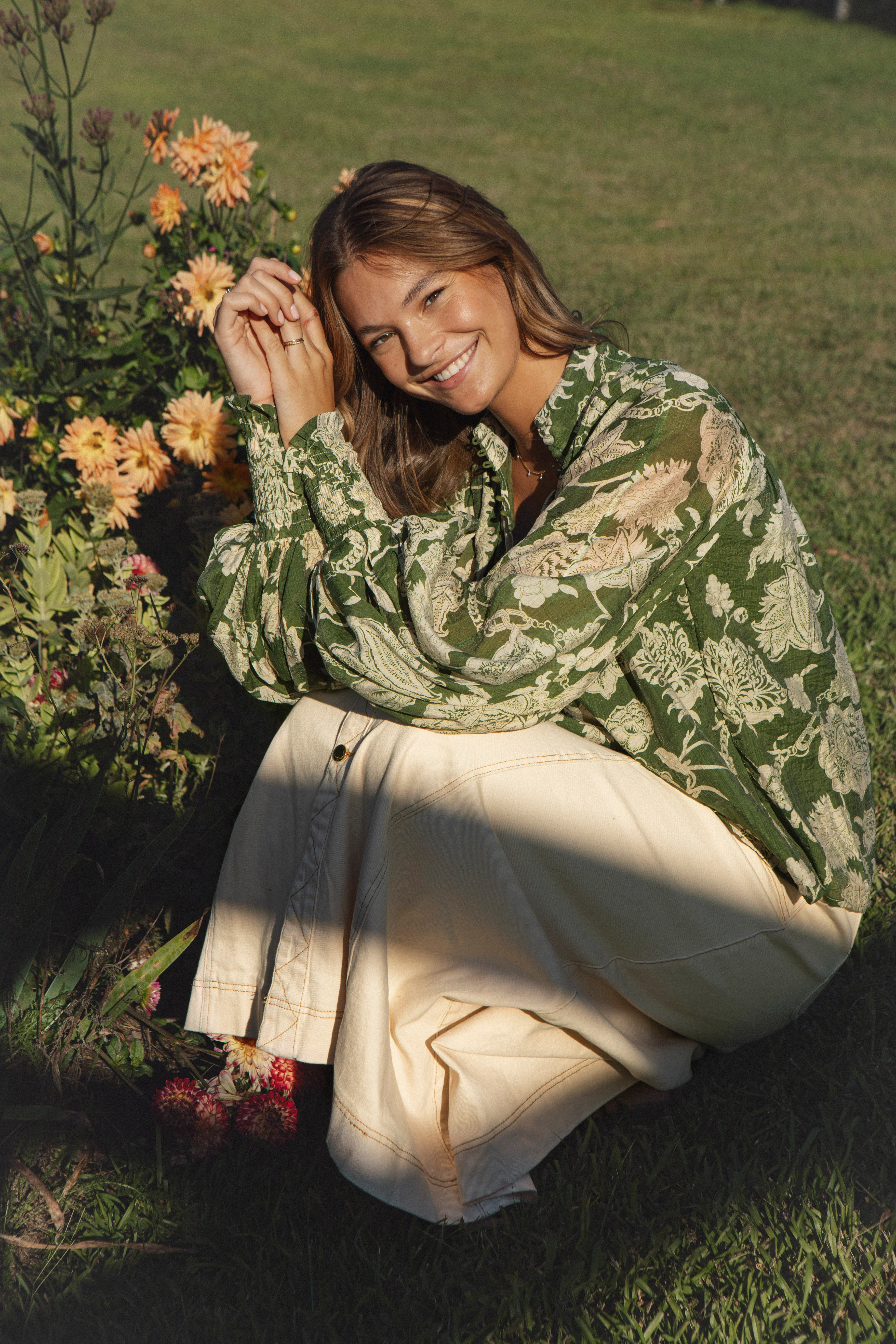Aurora Blouse - Evergreen - Image 3