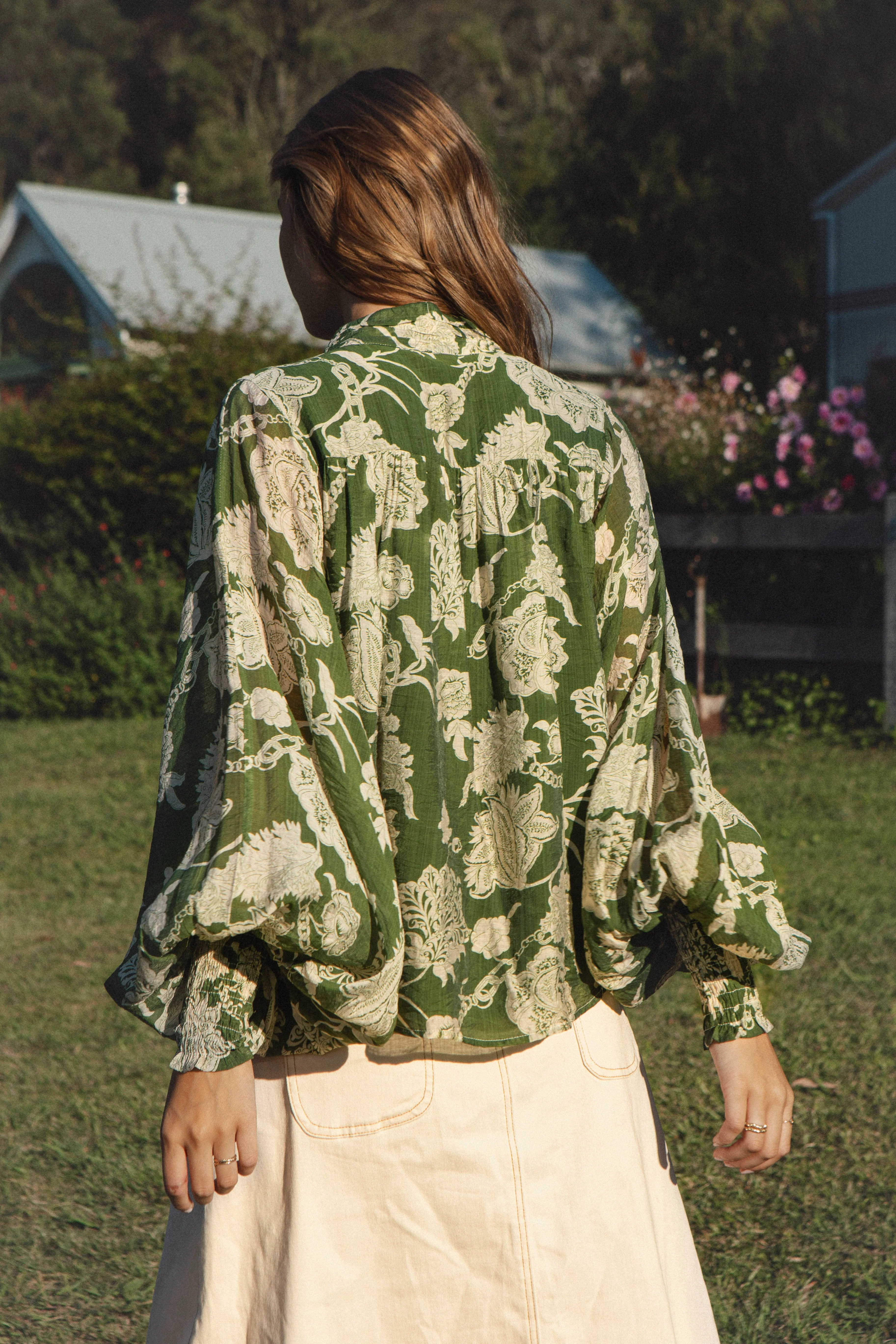 Aurora Blouse - Evergreen - Image 6