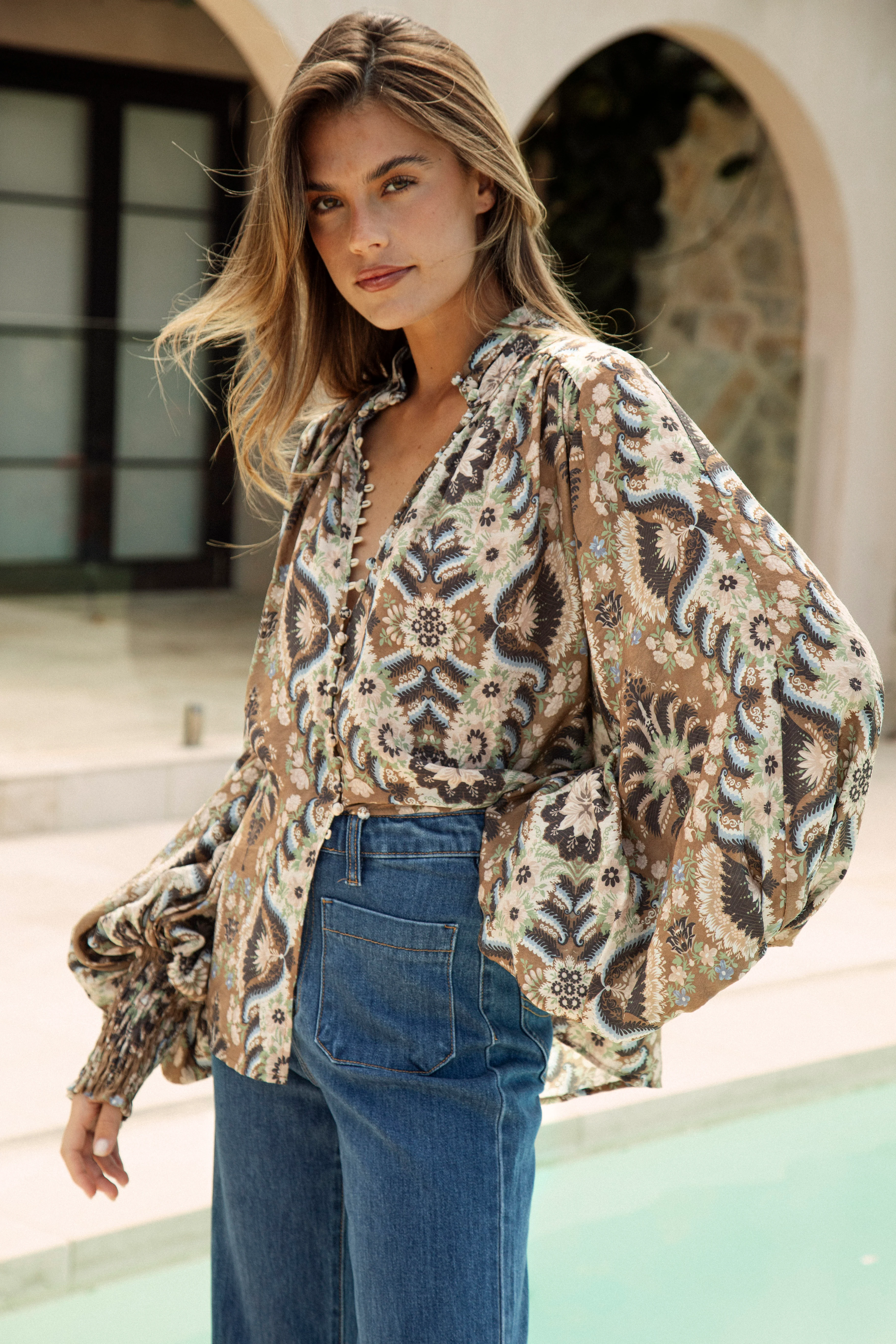 Aurora Blouse - Olive - Image 5