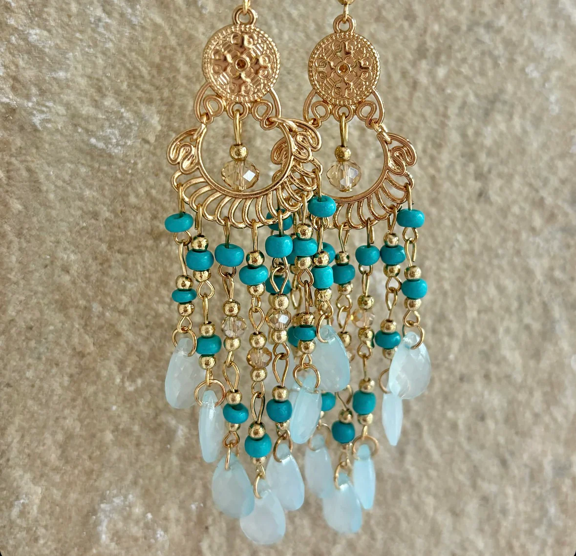 Ayla Earrings - Teal