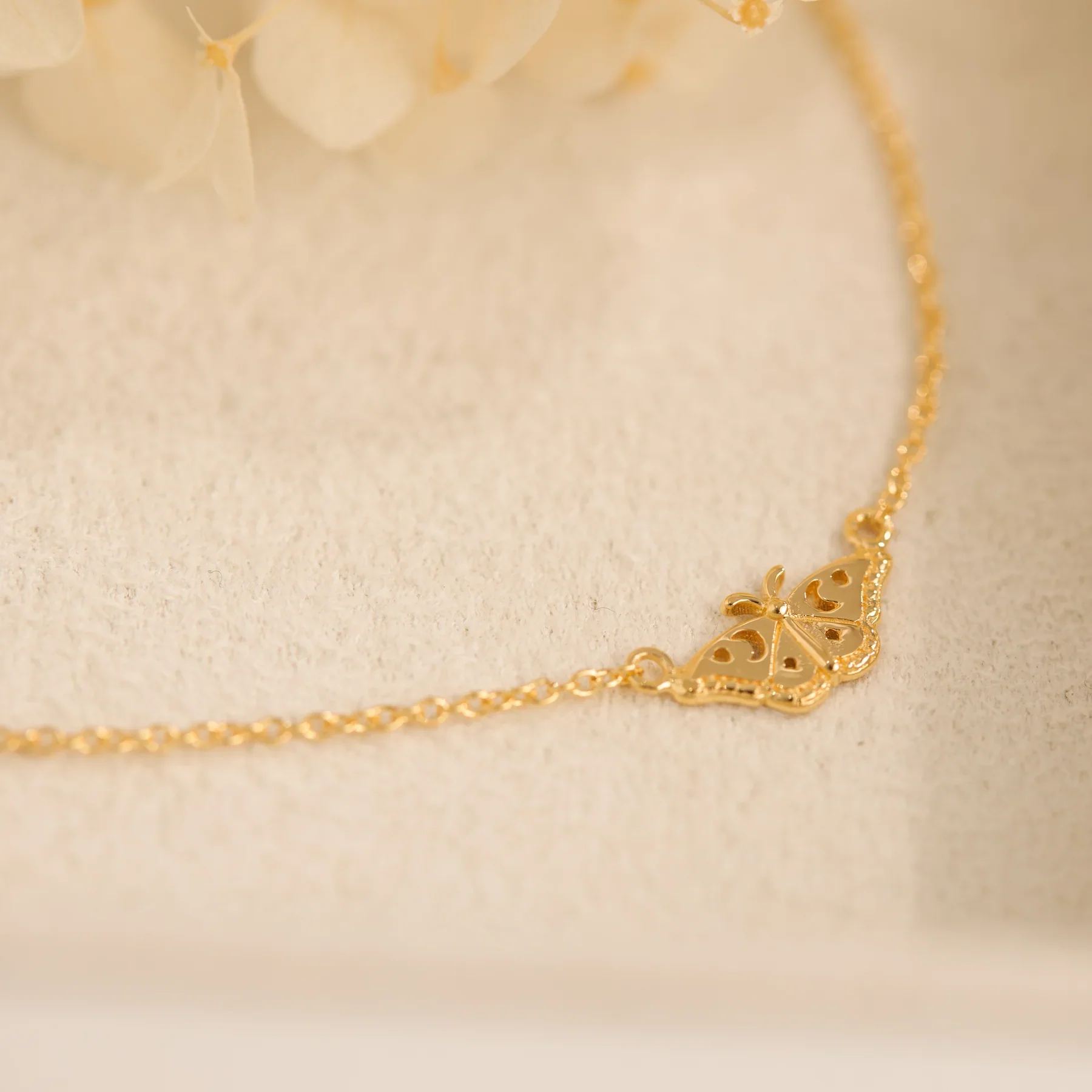 Celestial Moth Necklace Gold - Image 3