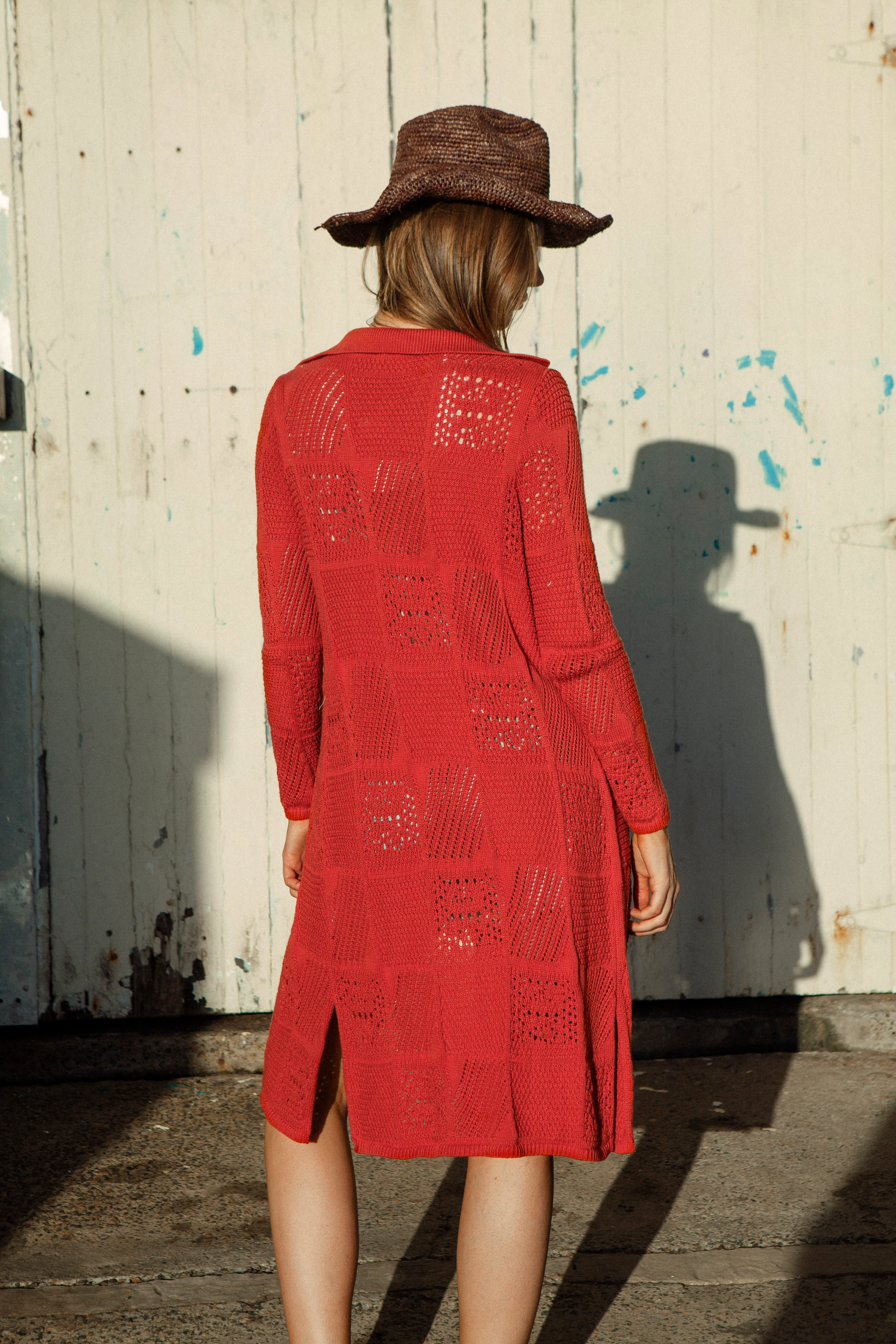 Cinder A-line Cardigan - Rust - Image 4