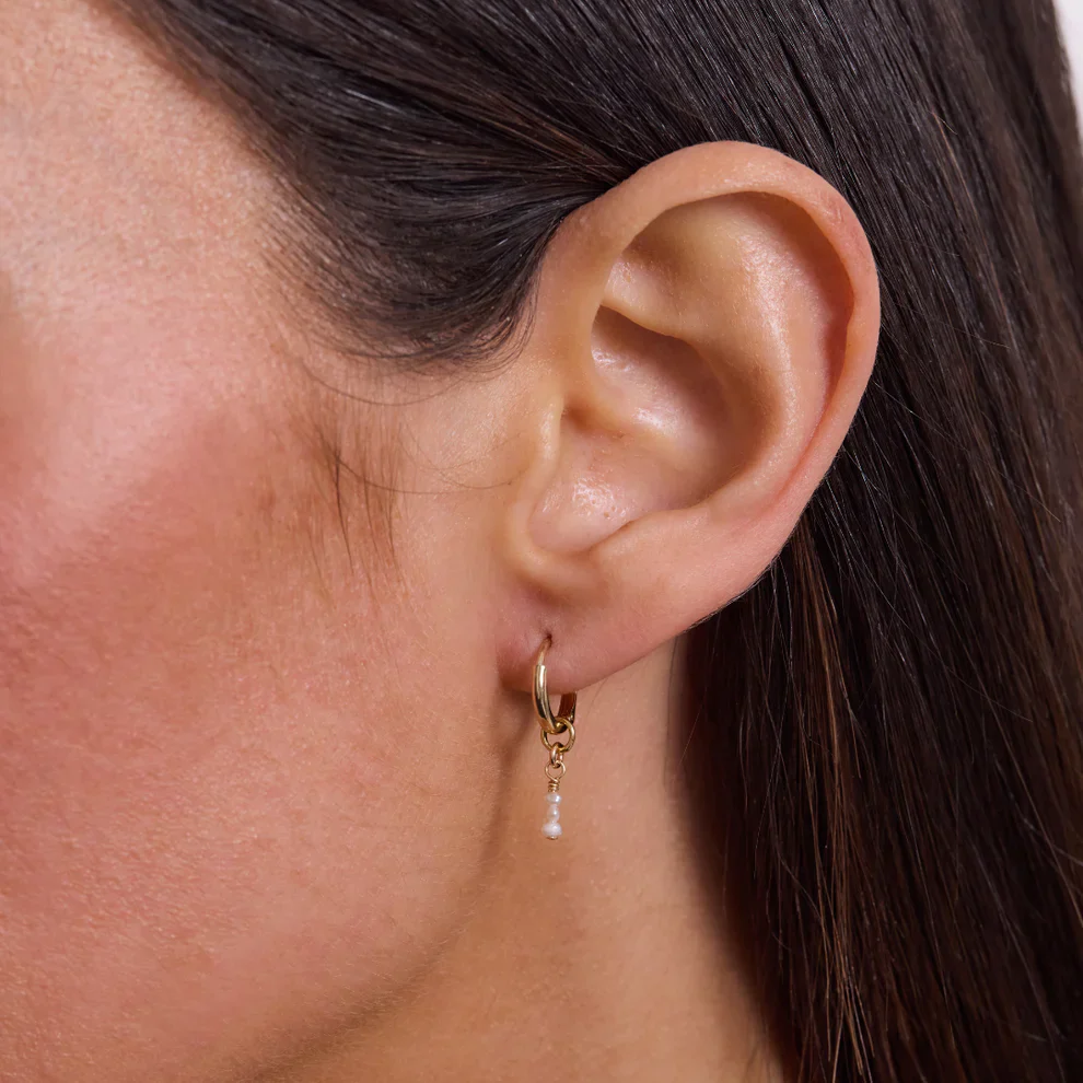 Claire Mini Hoops - Gold - Image 2