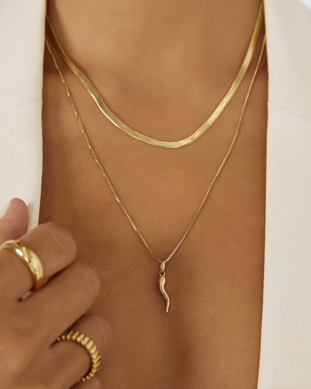 Cornicello Gold Charm Necklace - Image 2