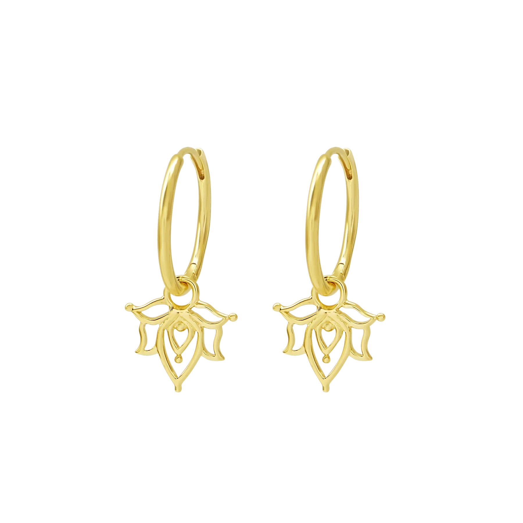 Dainty Lotus Huggies Gold