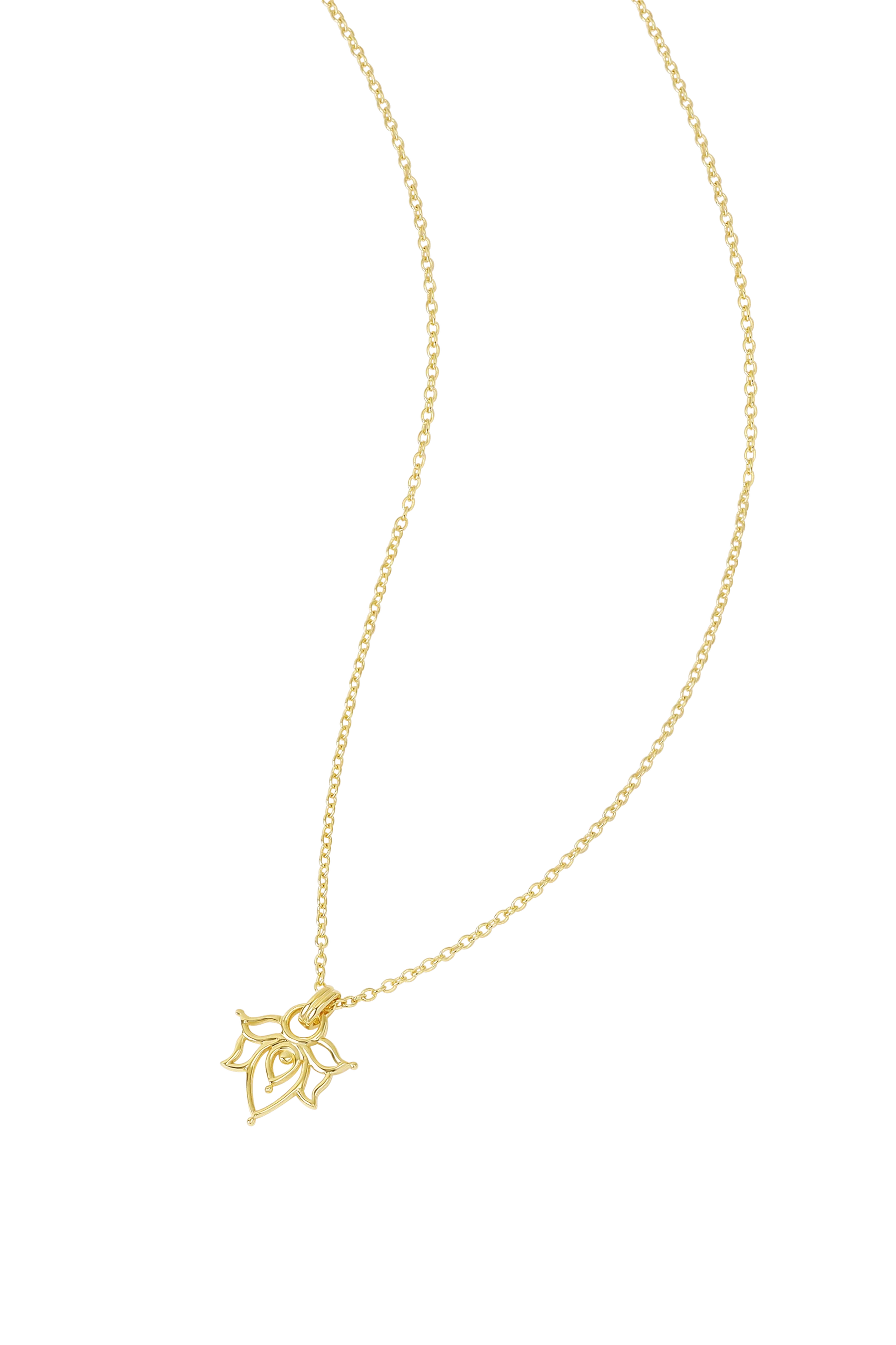 Dainty Lotus Necklace Gold