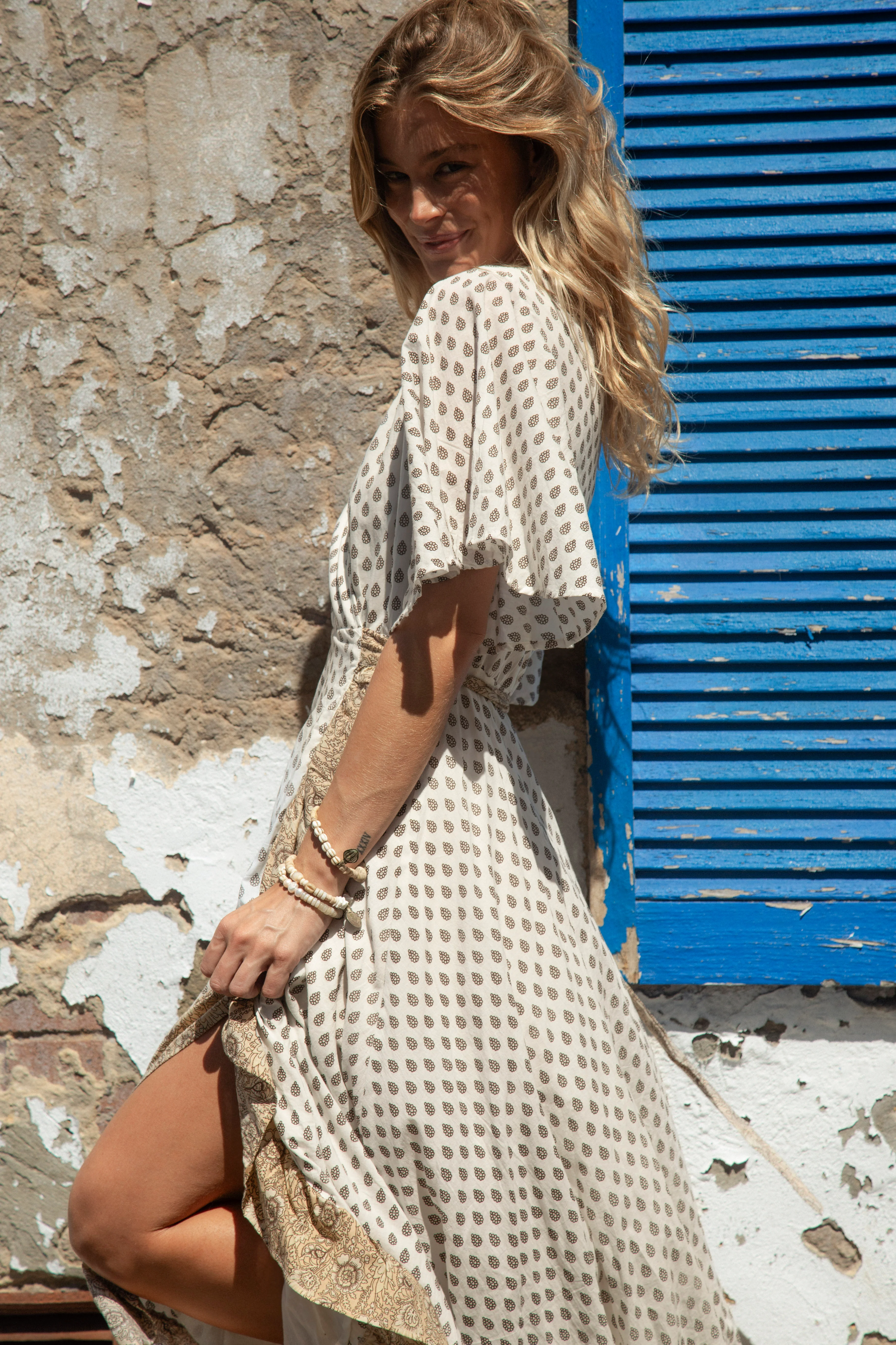 Daisy Wrap Dress - Saffron - Image 3