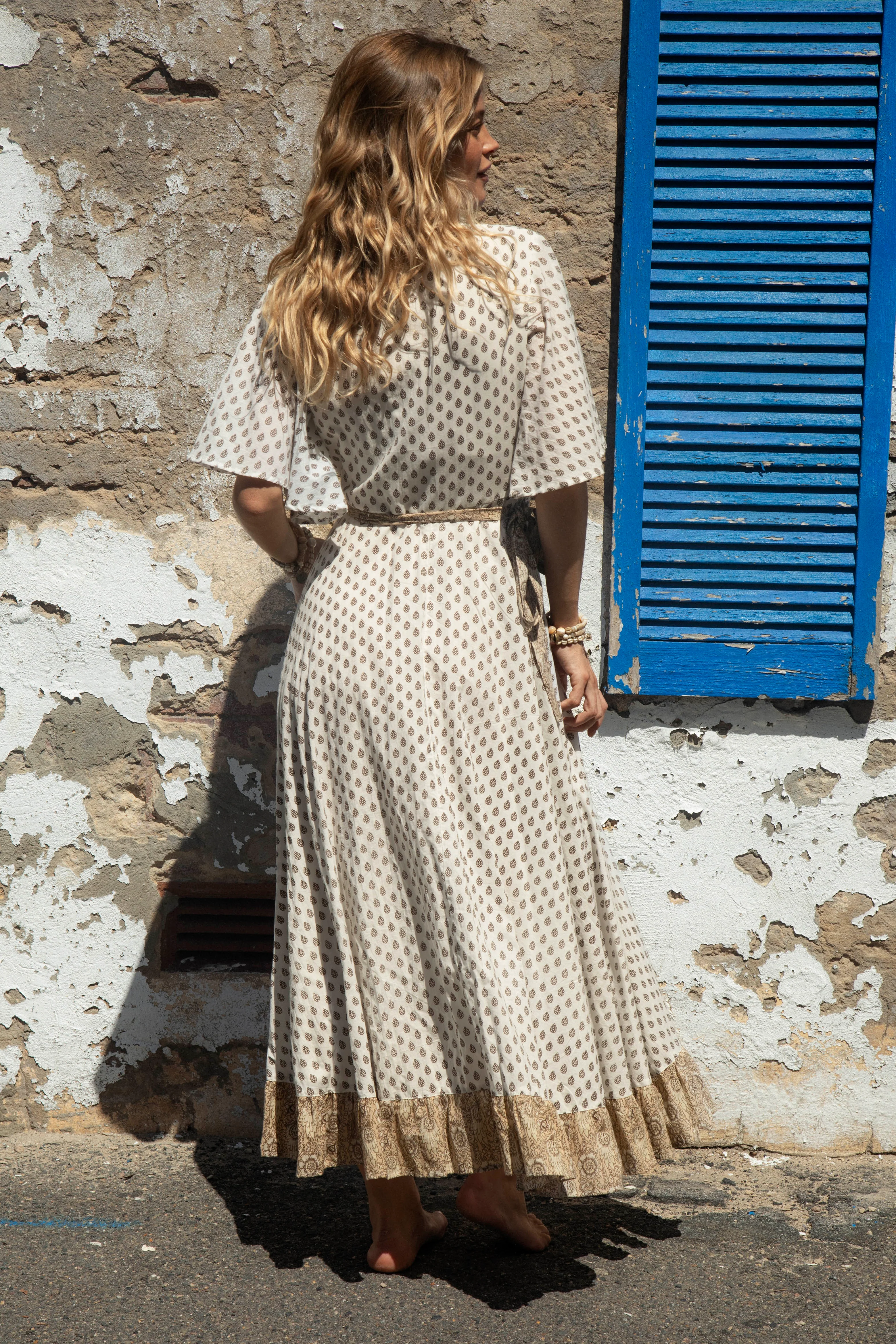 Daisy Wrap Dress - Saffron - Image 4