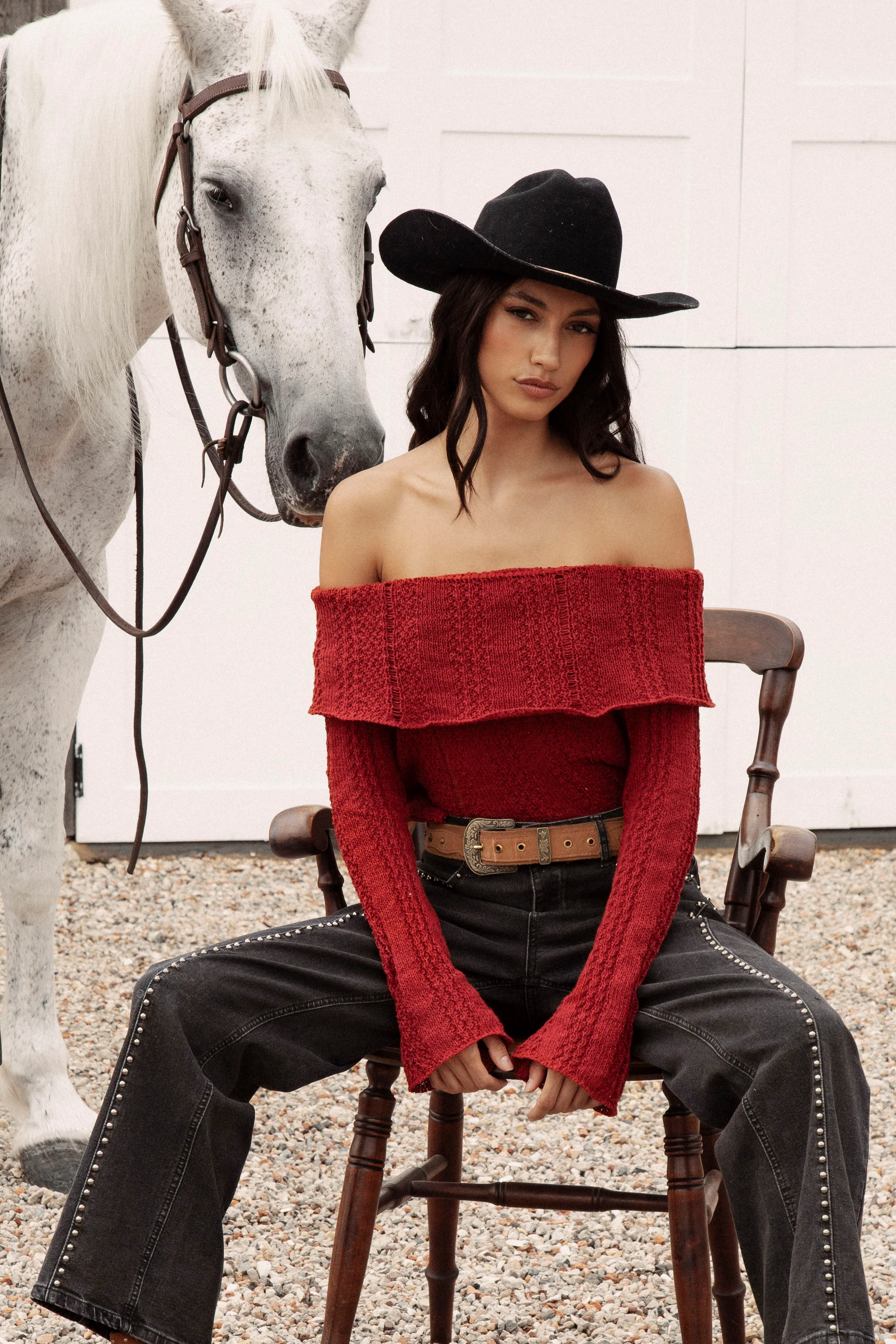 Destiny Knit Top - Red - Image 2