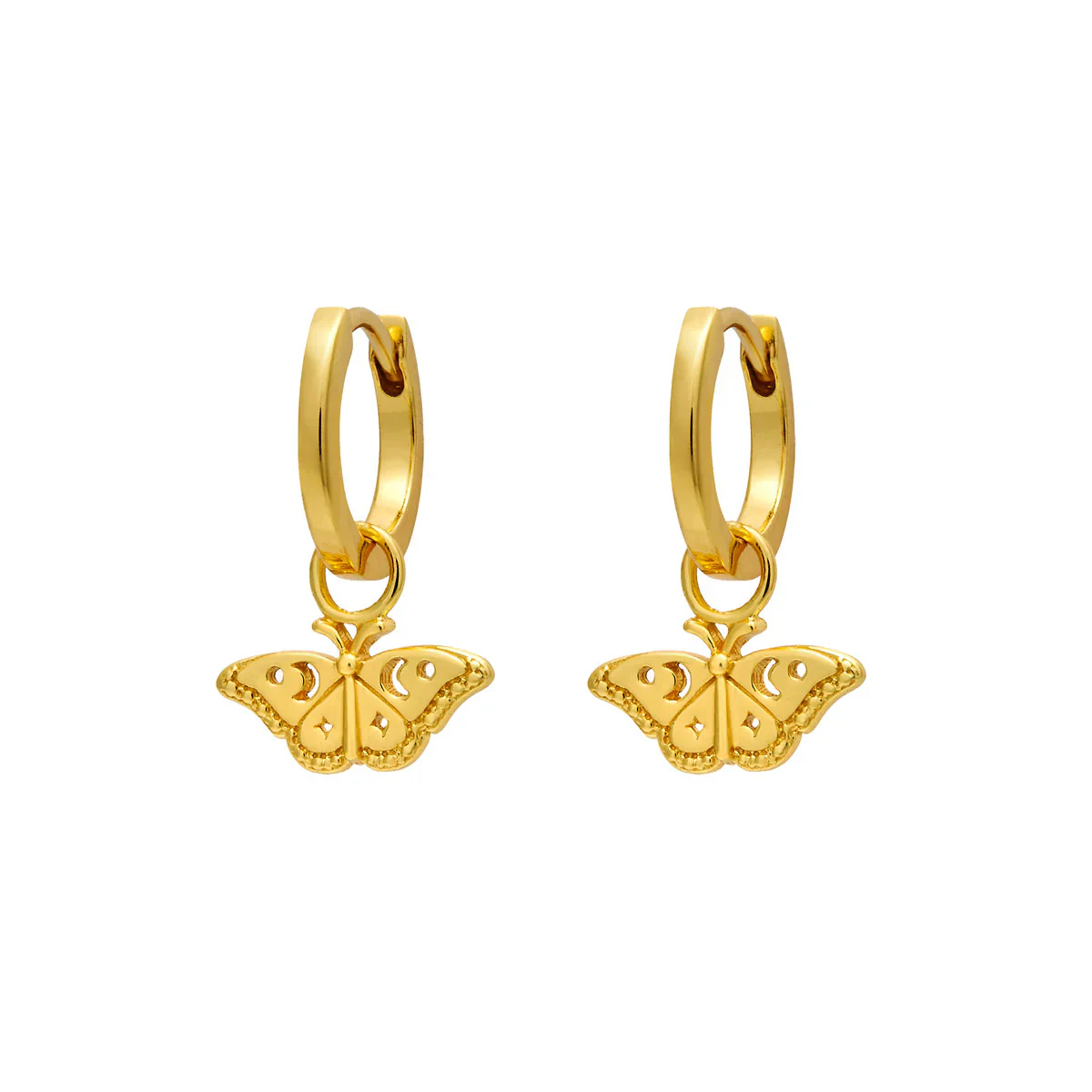 Celestial Moth Huggies Gold
