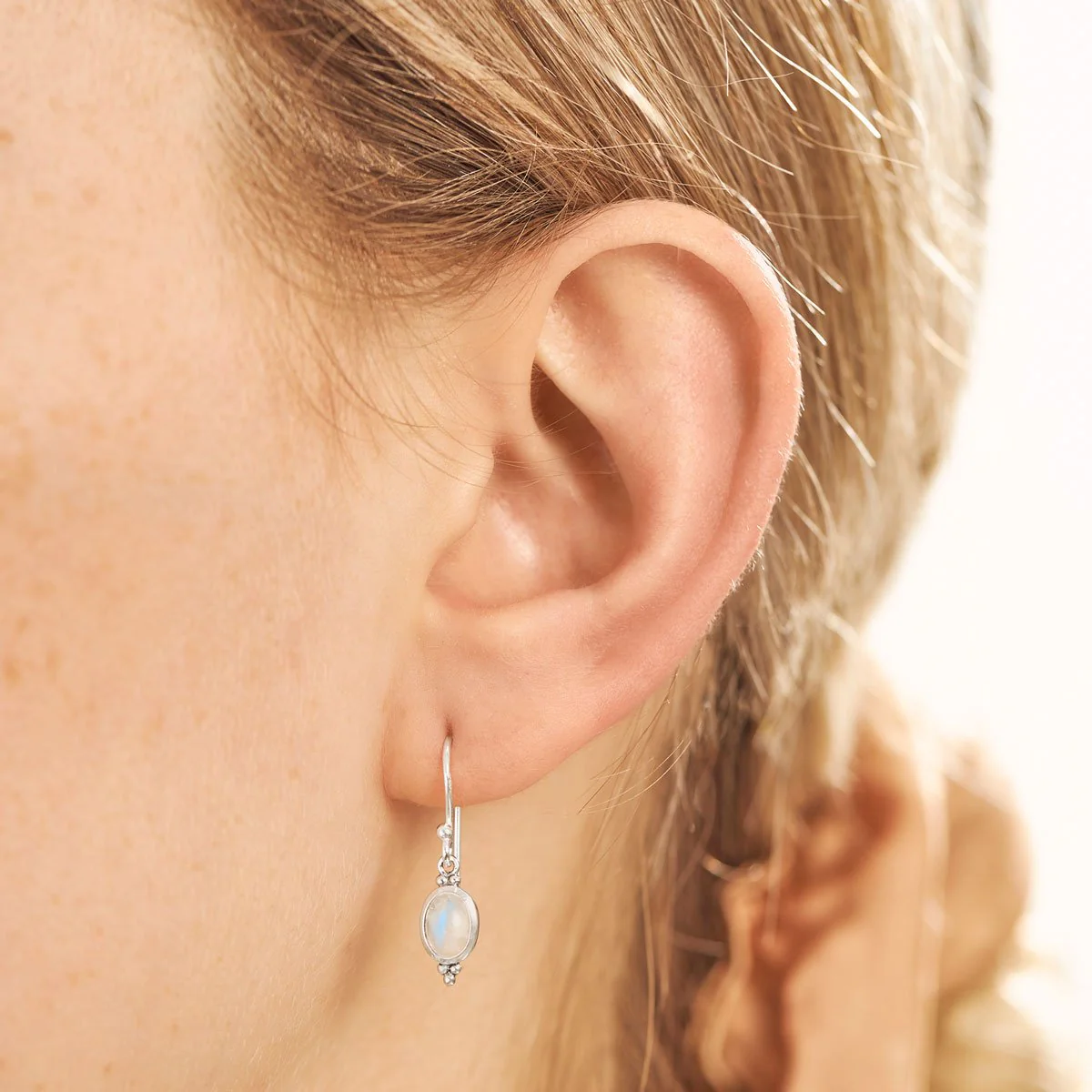Moon Song Moonstone Earrings - Image 2