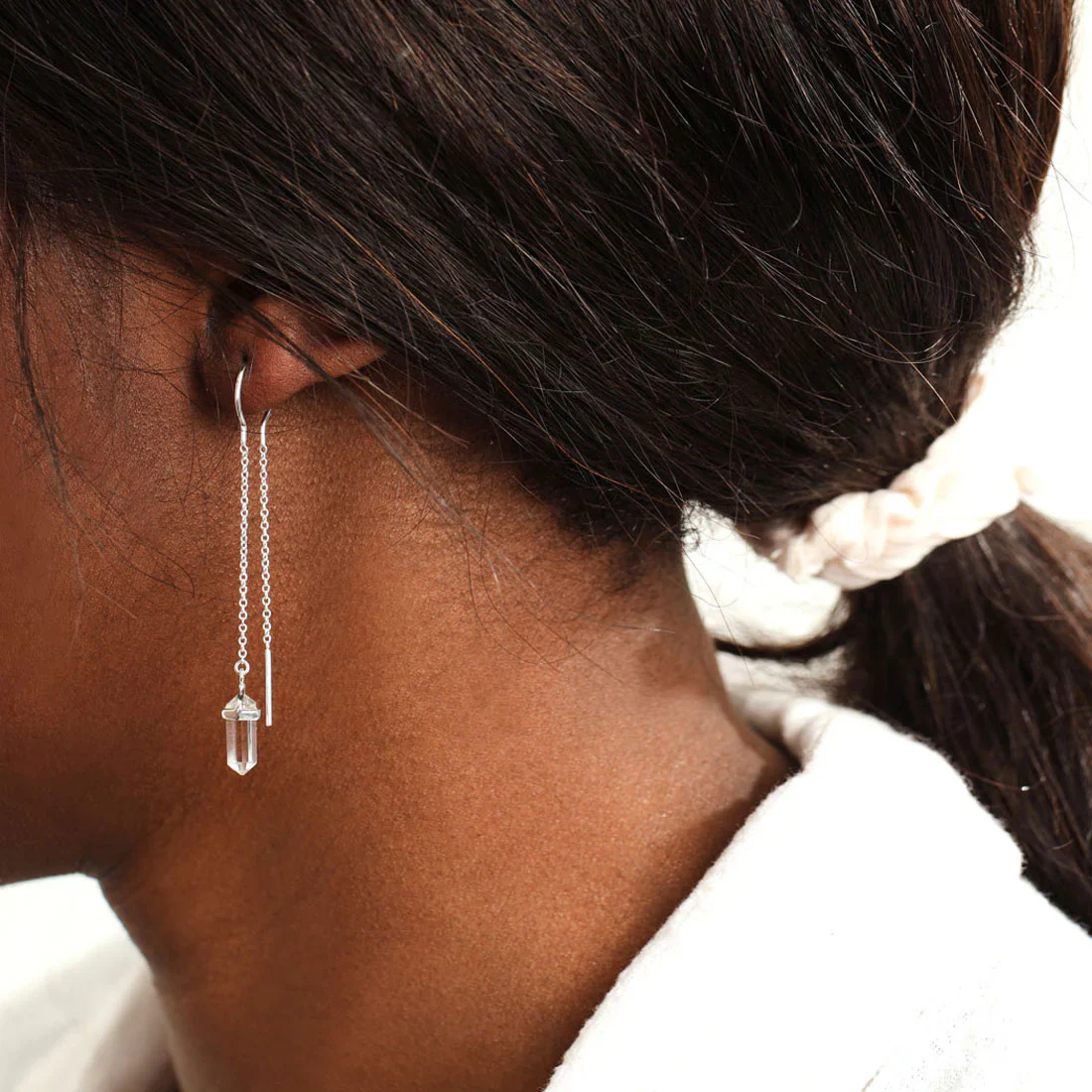 Starlight Crystal Clear Quartz Threader - Image 2