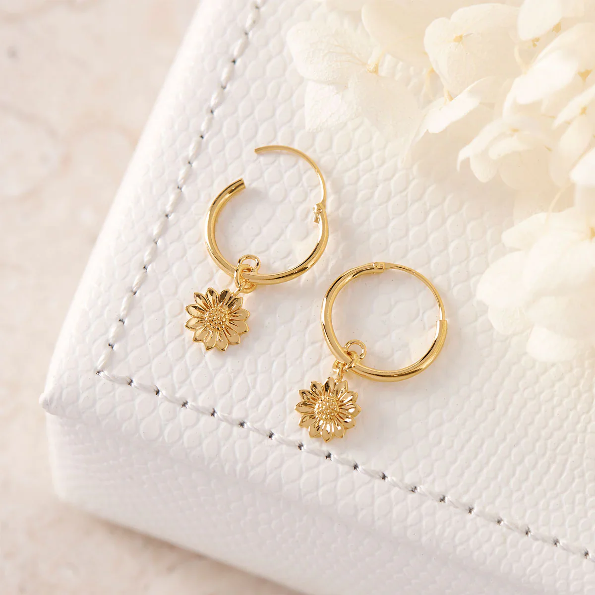 Gold Delicate Sunflower Sleepers - Image 3
