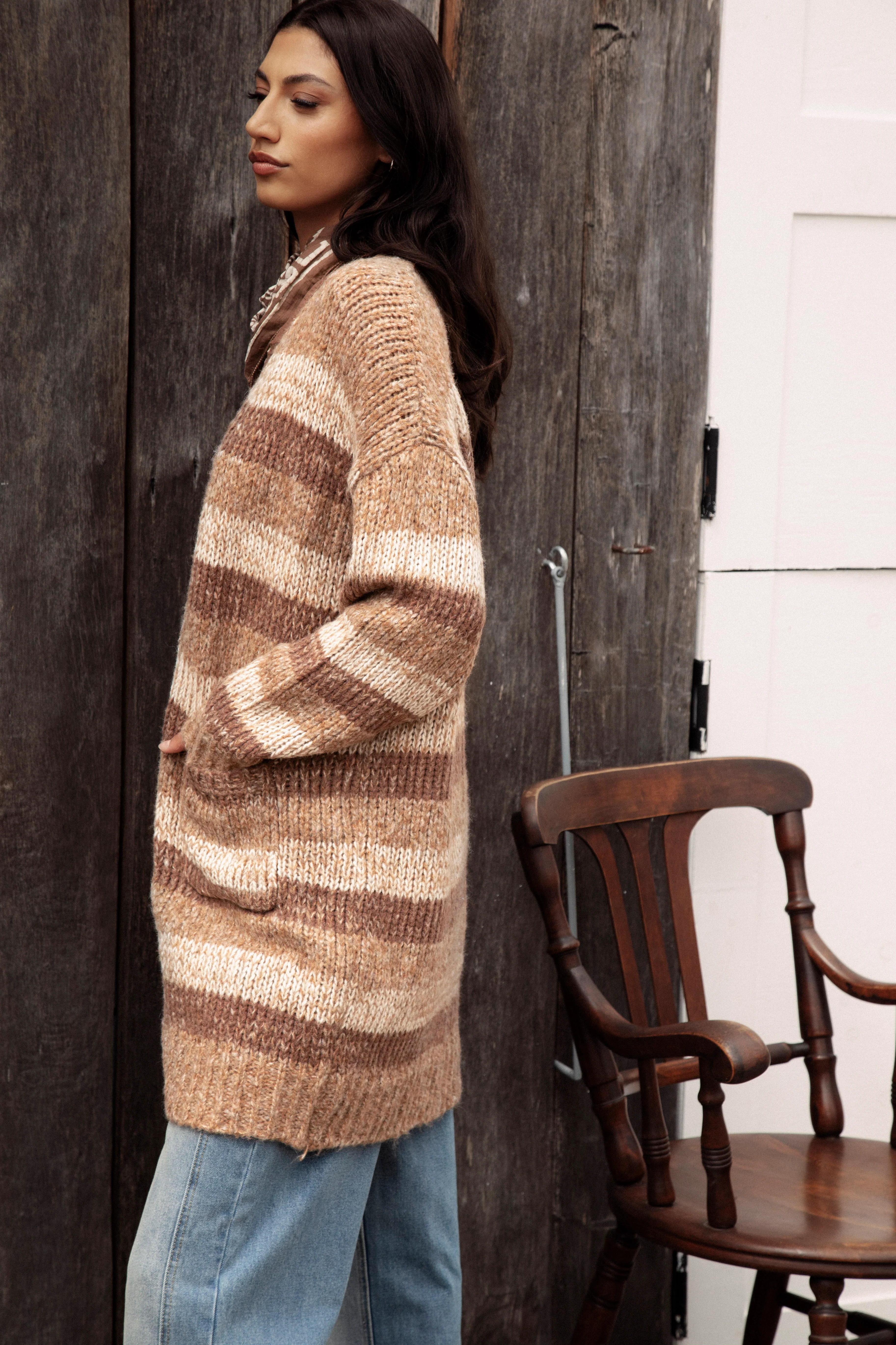 Fall Slouch Cardigan - Cinder - Image 3