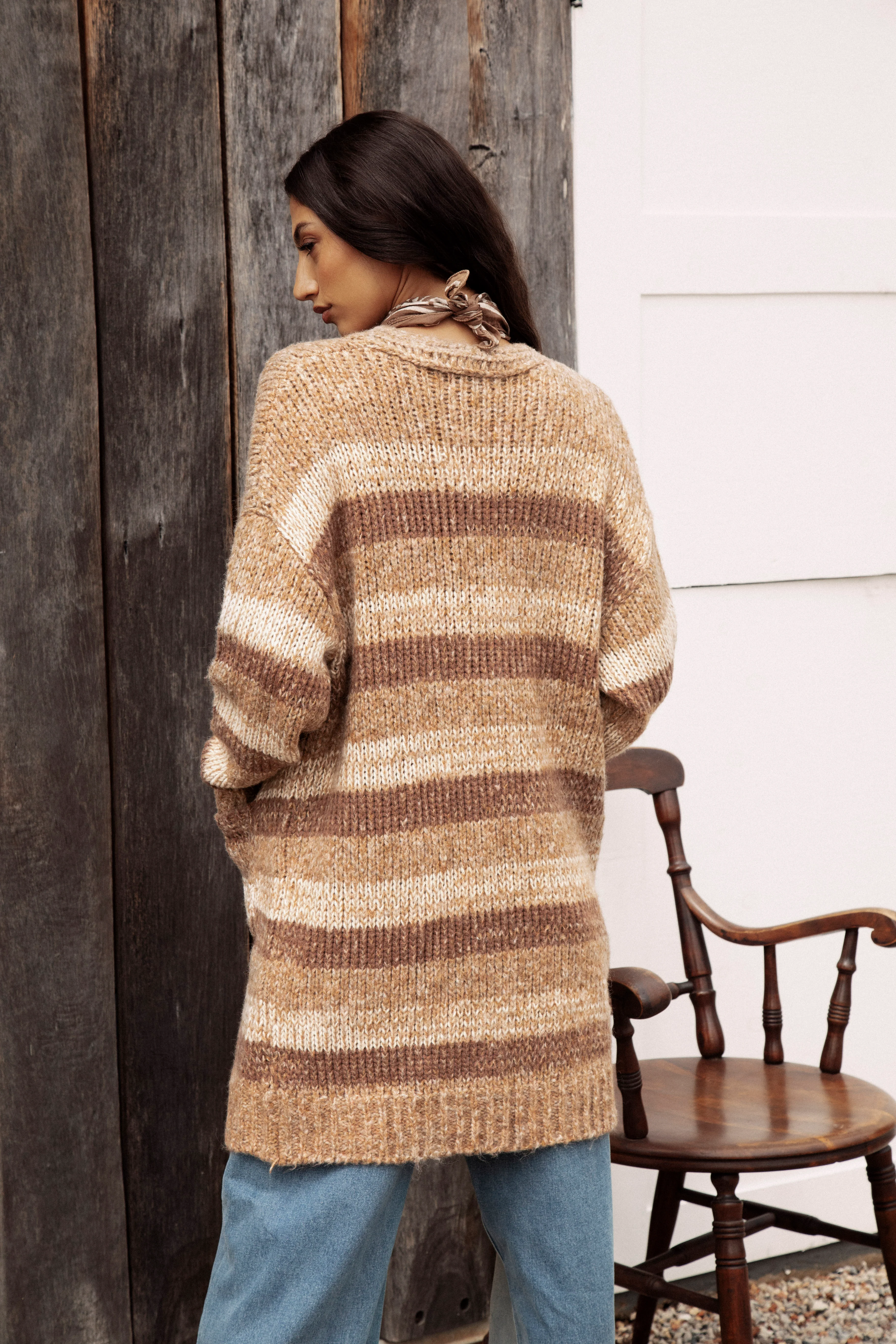 Fall Slouch Cardigan - Cinder - Image 4