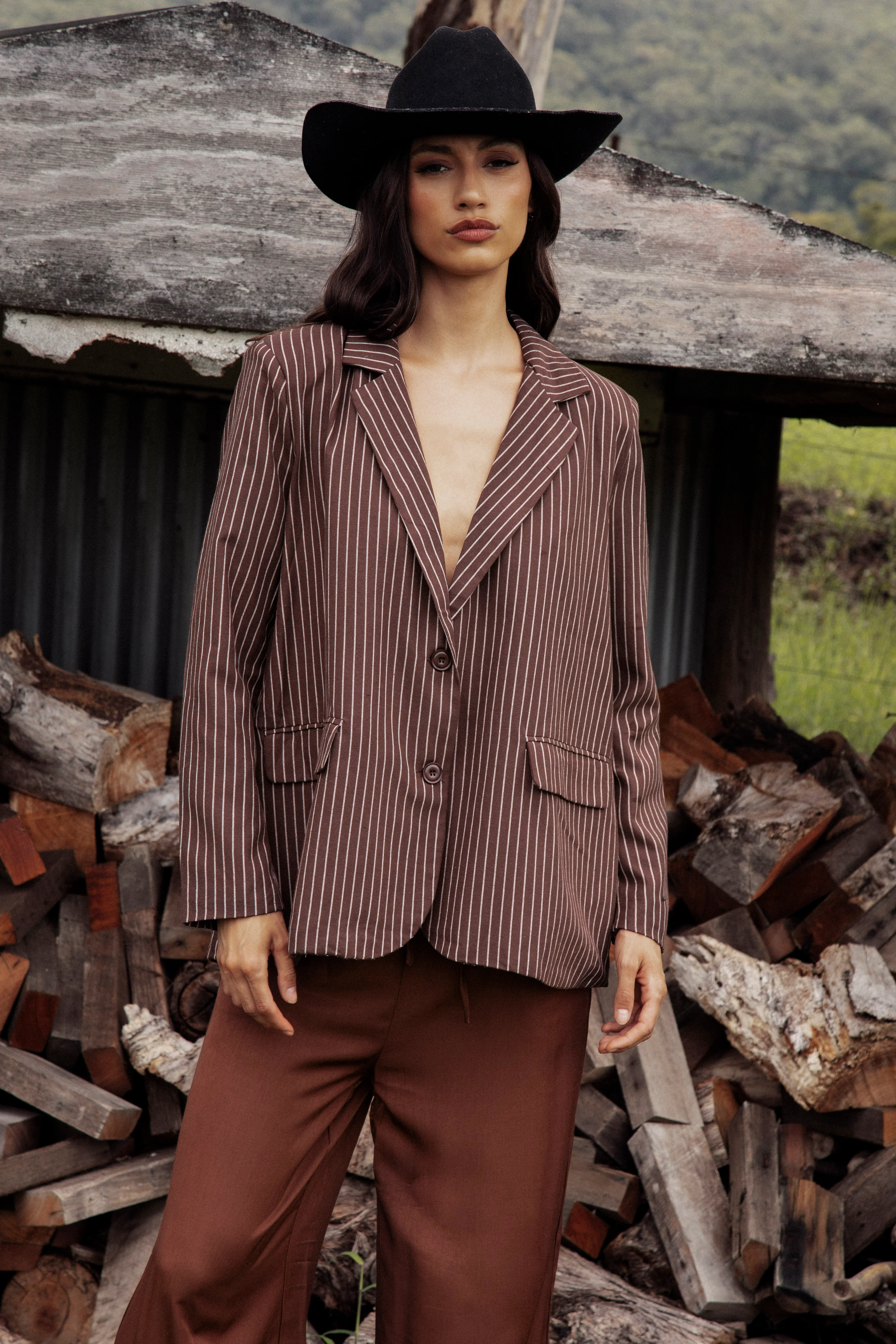 Fearless Pinstripe Blazer - Image 3