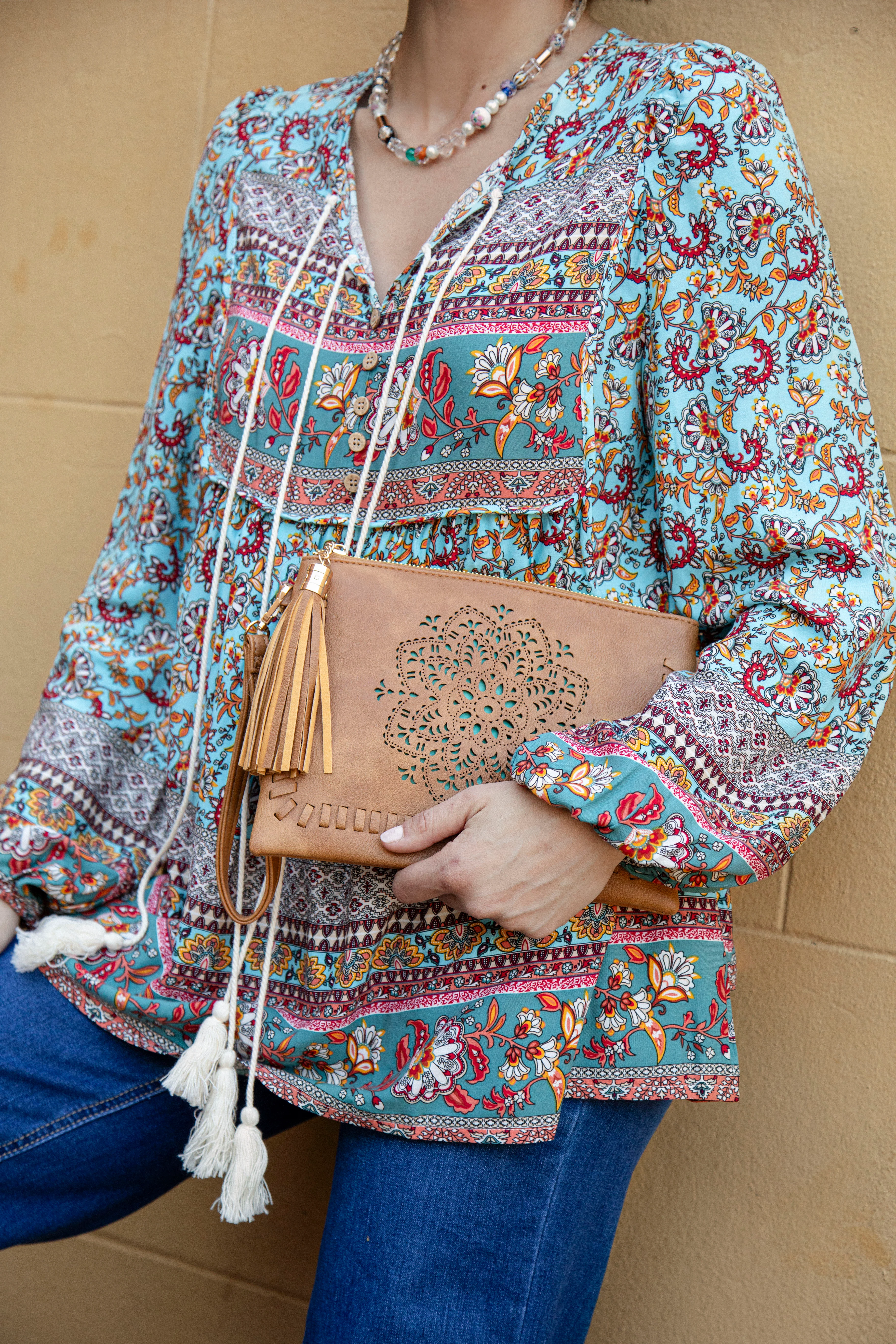 Free Spirit Clutch - Tan - Image 3