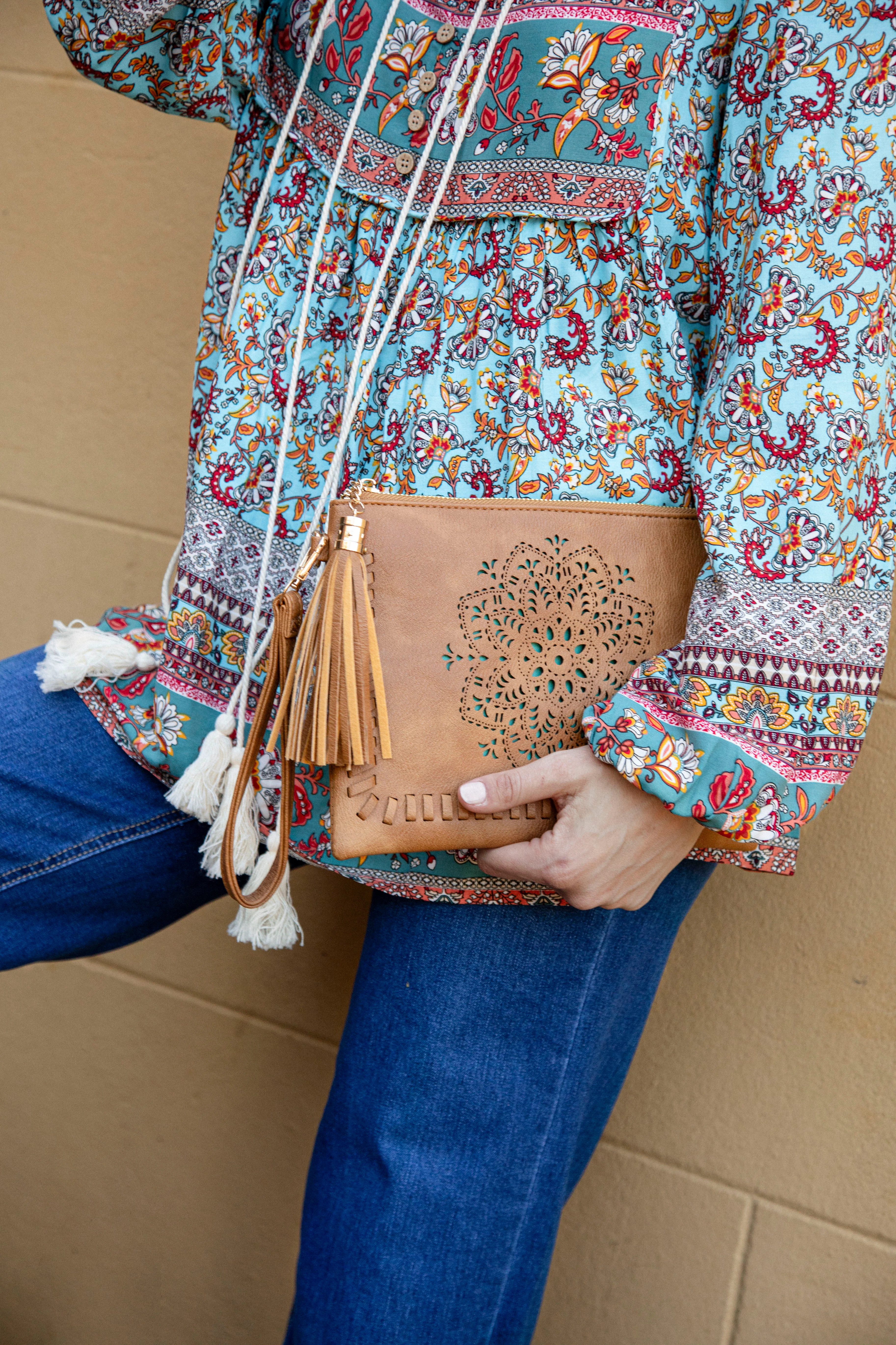 Free Spirit Clutch - Tan - Image 4