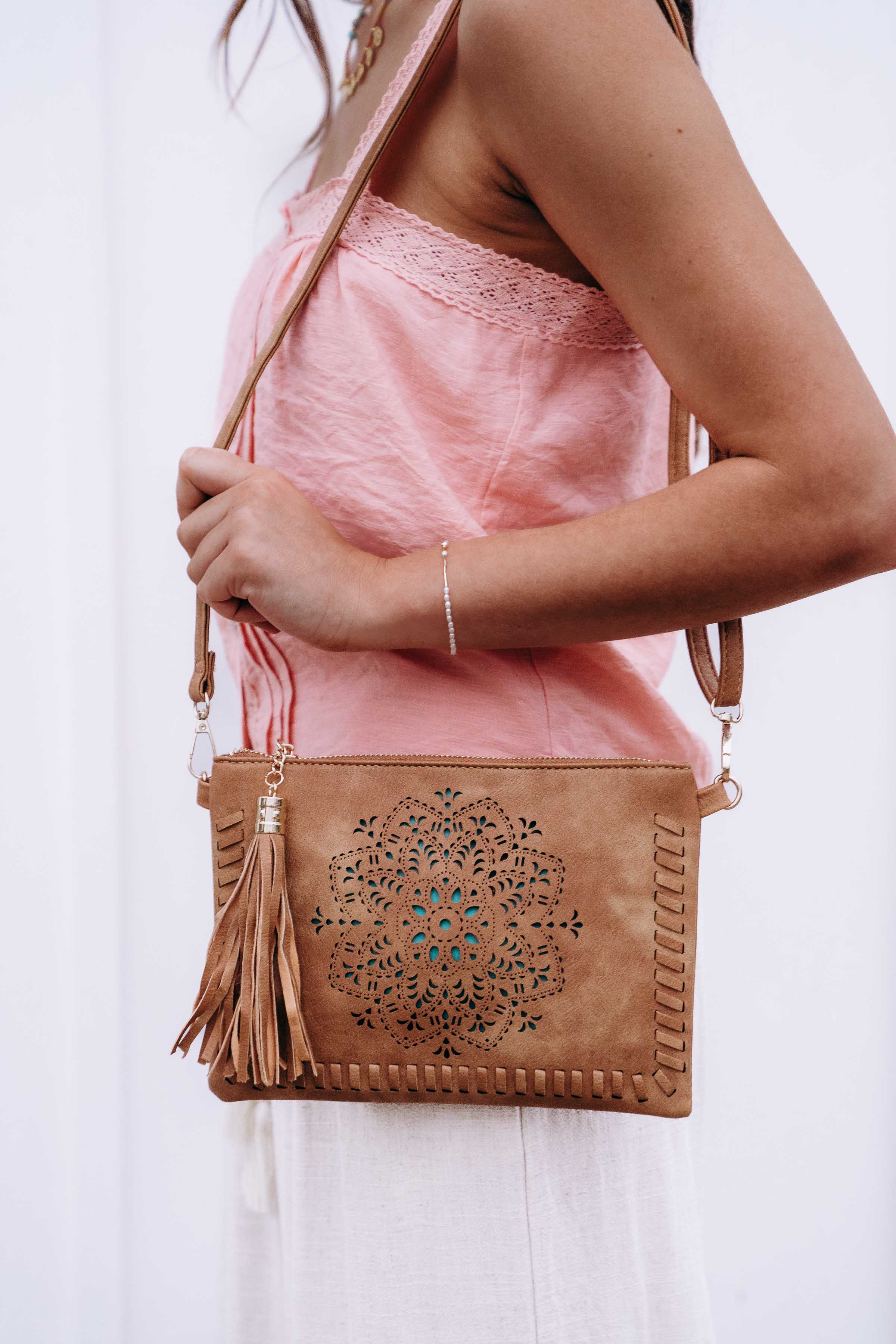 Free Spirit Clutch - Tan - Image 6