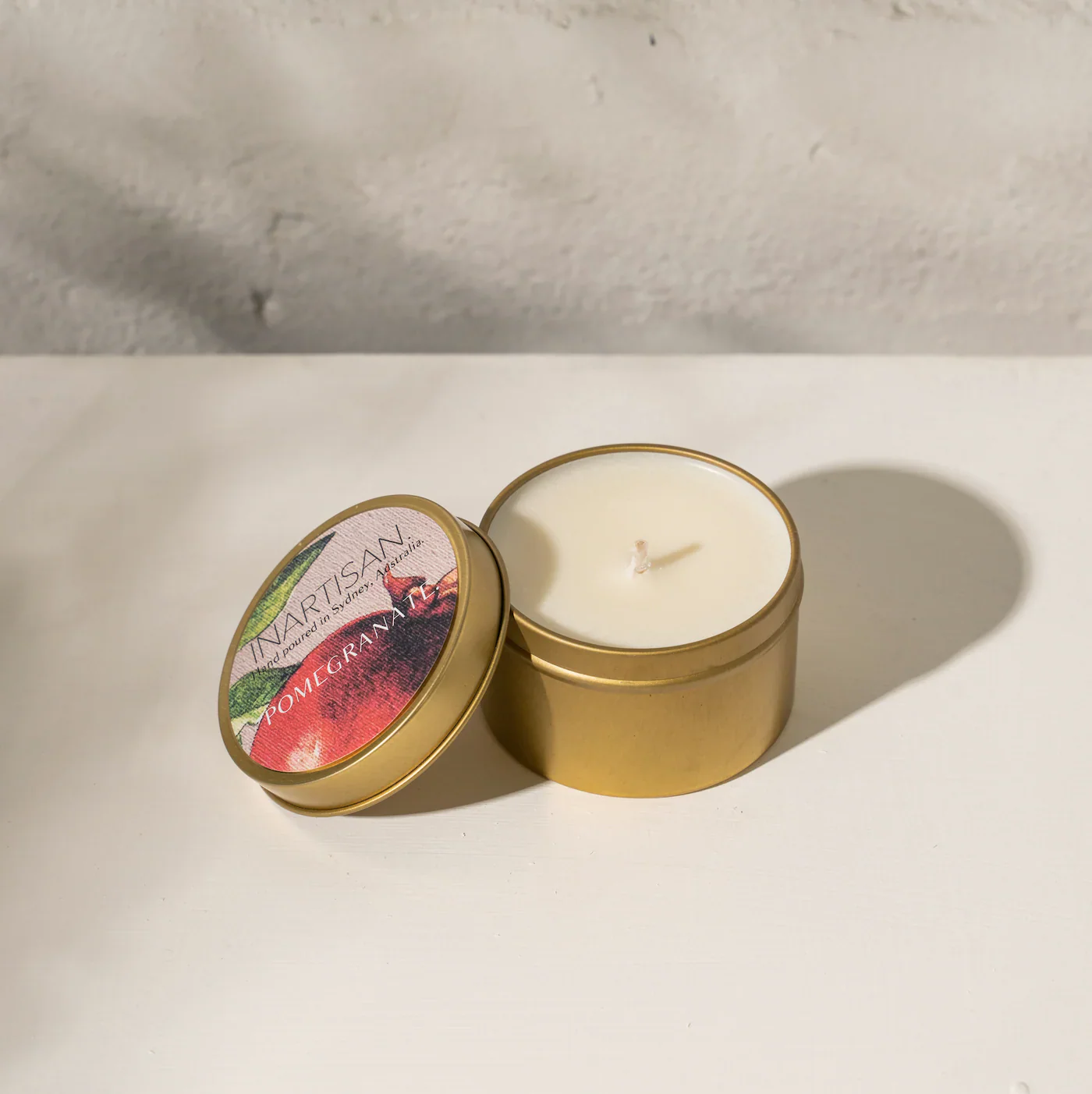 Hand Poured Soy Candle in Travel Tin - Brass - Image 5