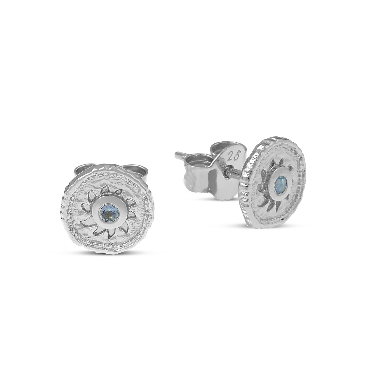 Helios Blue Topaz Studs