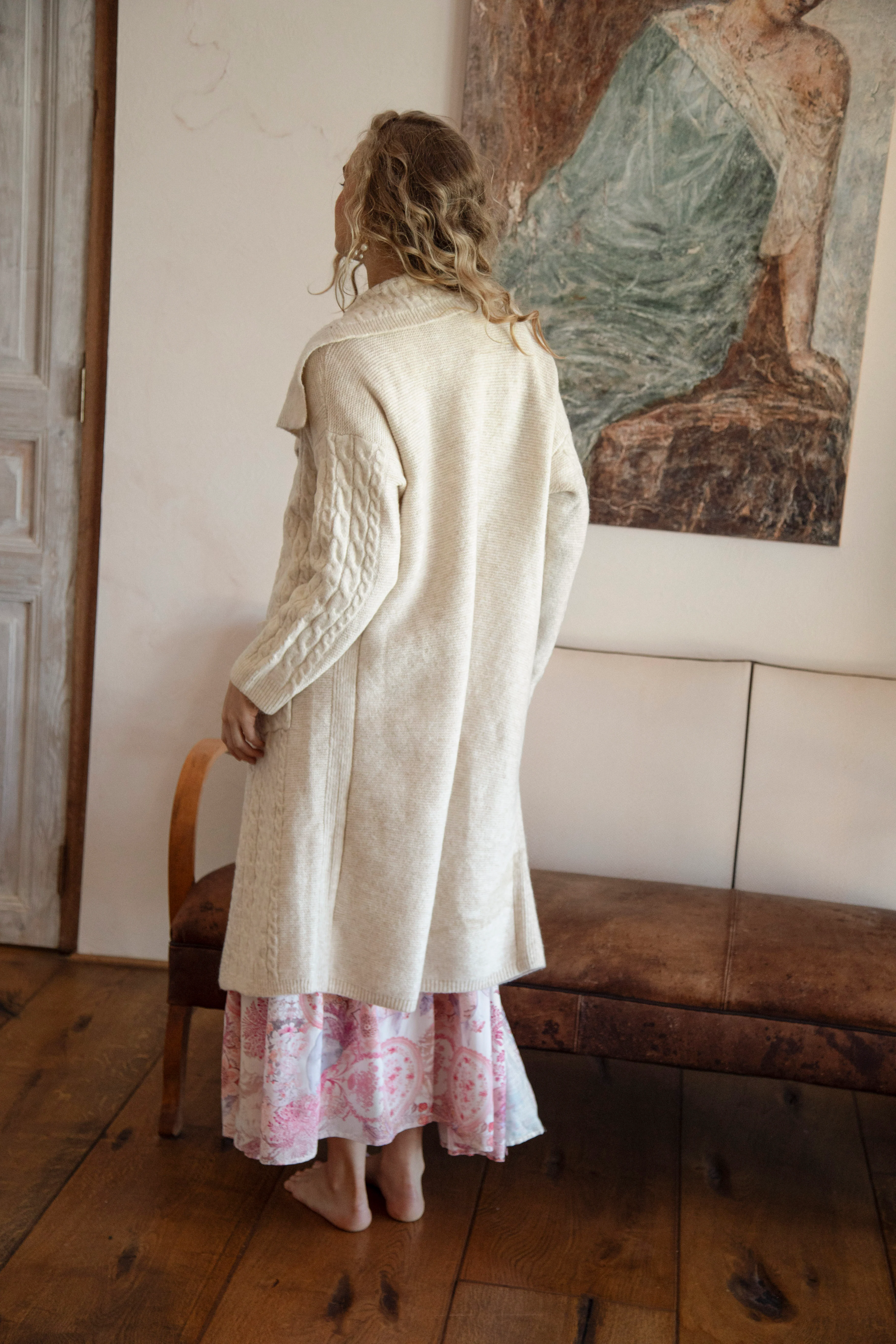 Hunter Slouch Cardi - Oat - Image 5