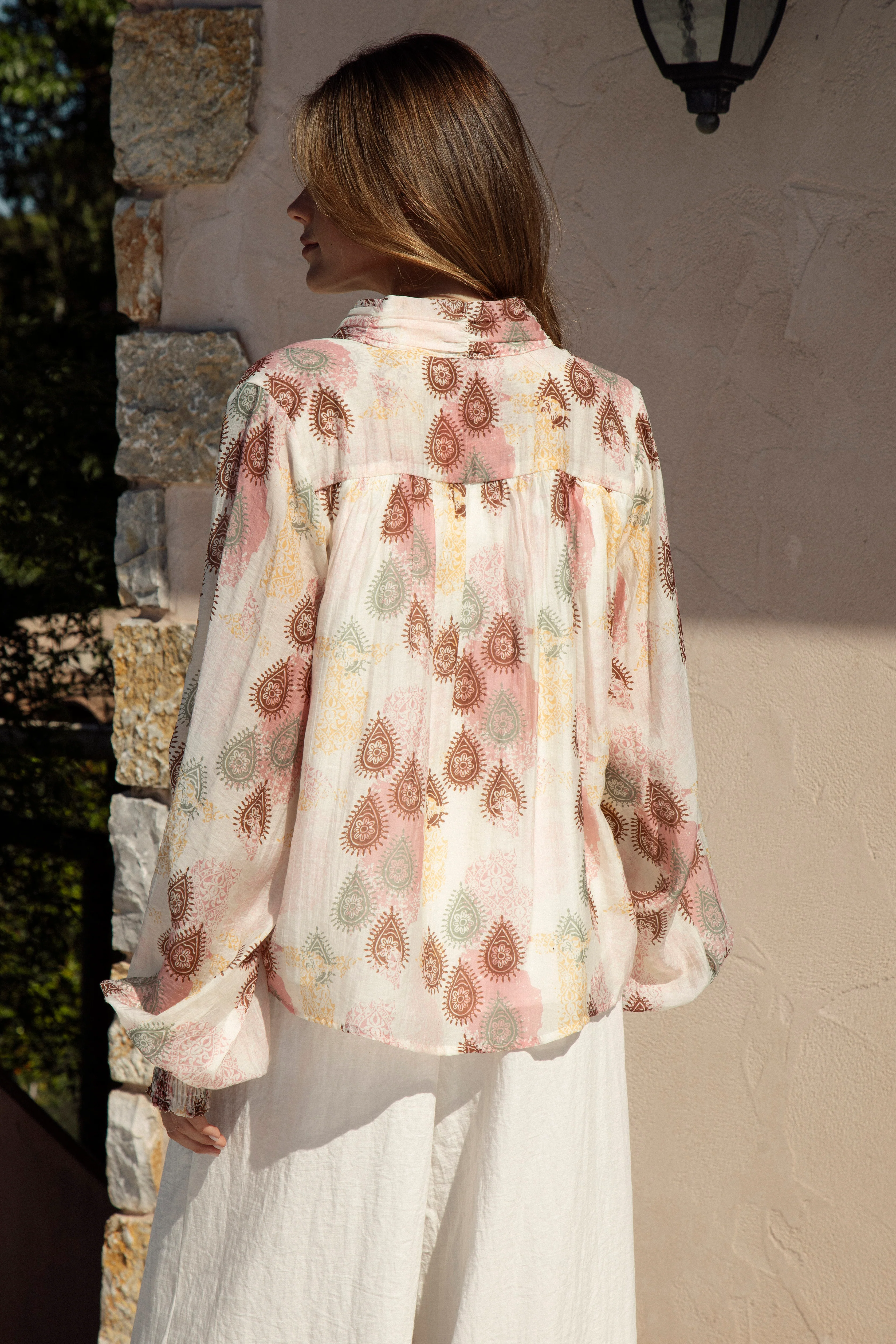 Isla Blouse - Mauve Paisley - Image 3