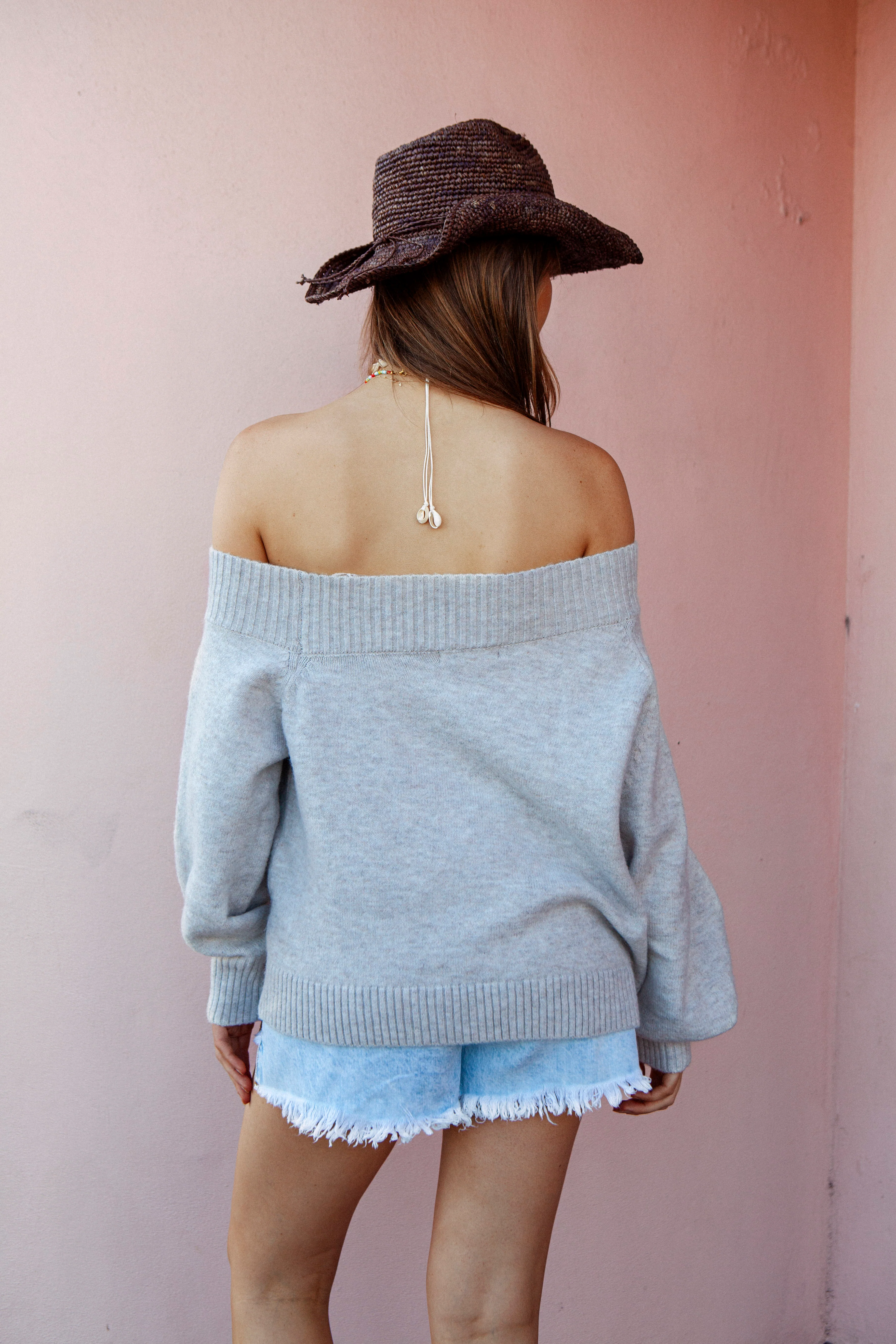 Leilani Off Shoulder Knit - Oatmeal - Image 5