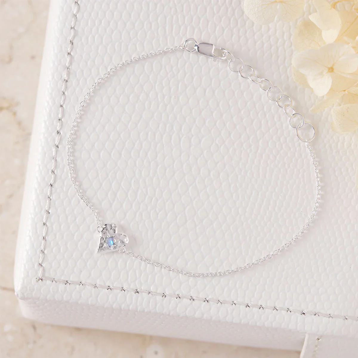 Love Heart Moonstone Bracelet - Image 3