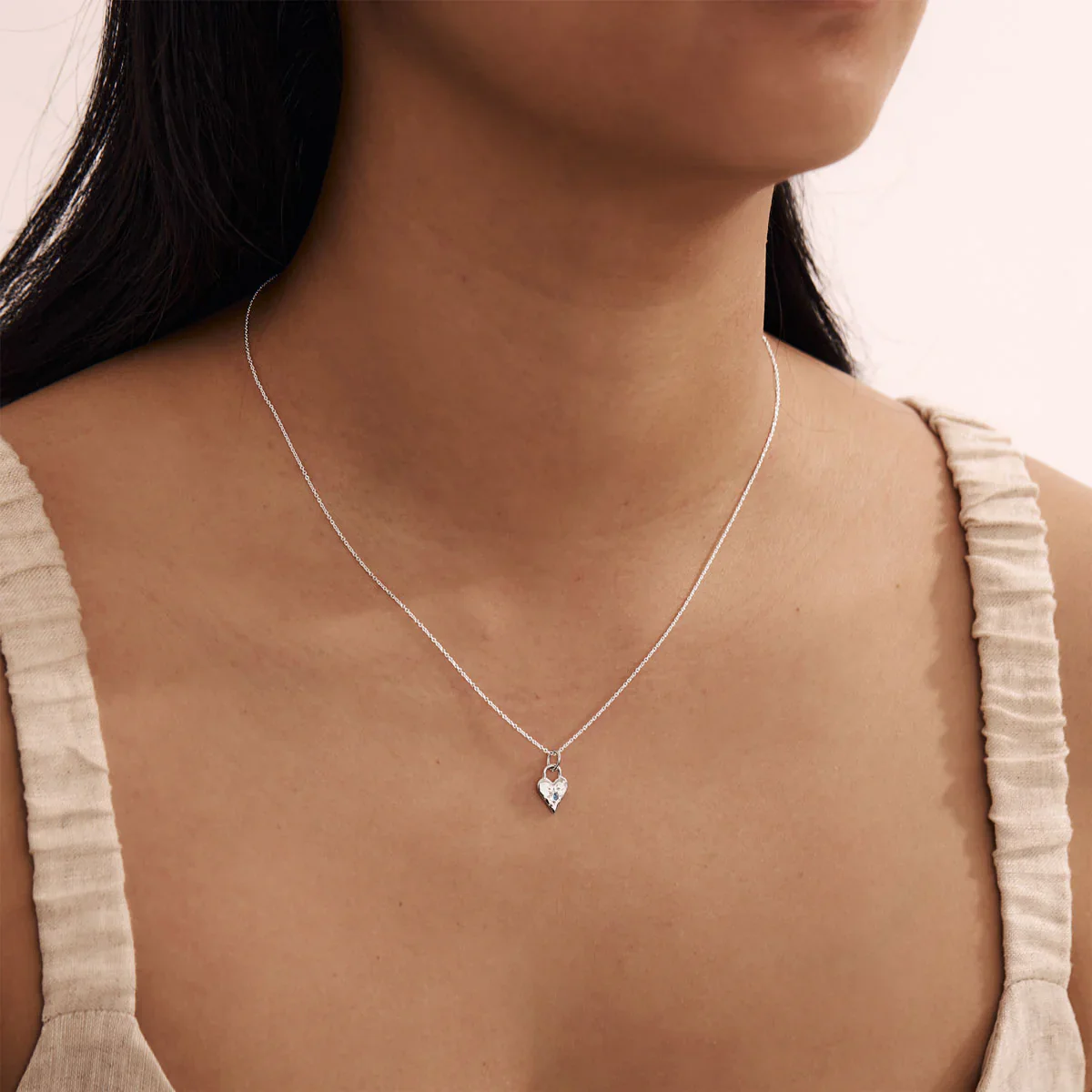 Love Heart Moonstone Necklace - Image 2