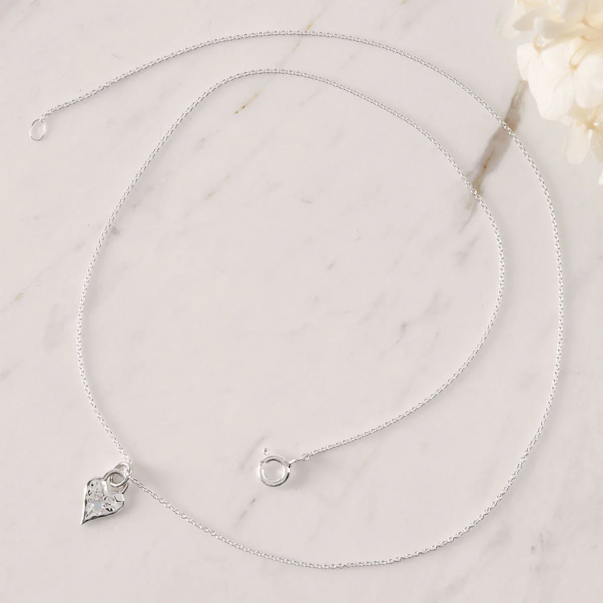 Love Heart Moonstone Necklace - Image 3