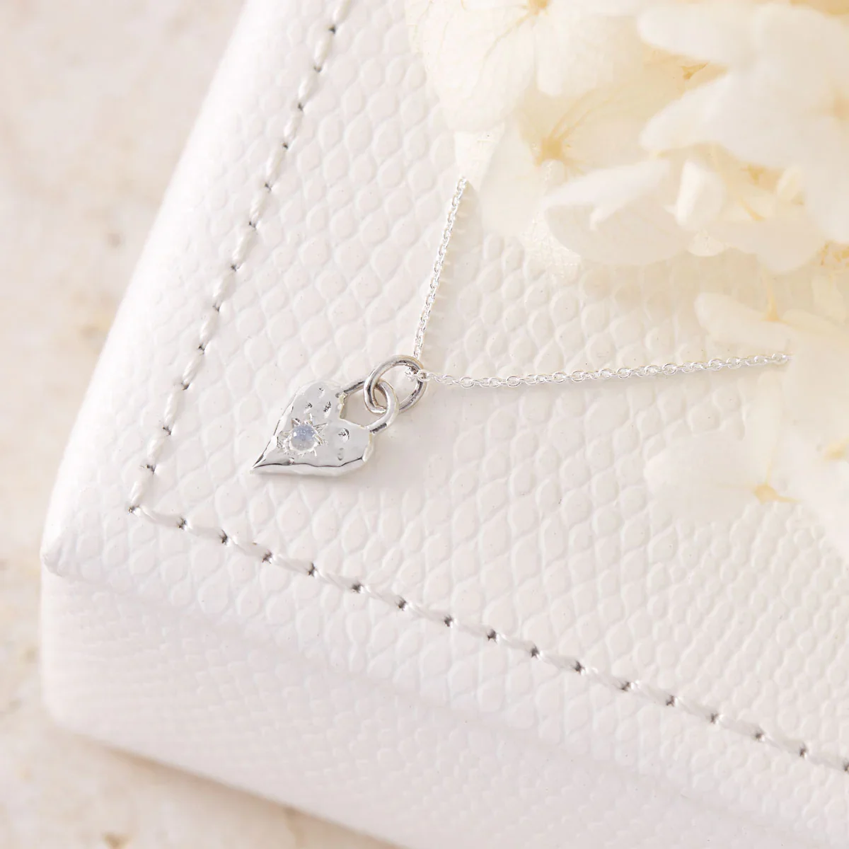 Love Heart Moonstone Necklace - Image 4