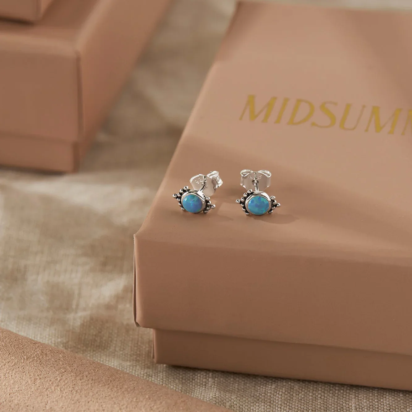 Mirage Azure Opal Studs - Image 3