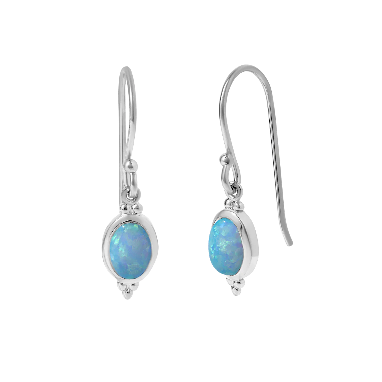 Moon Song Azure Opal Earrings