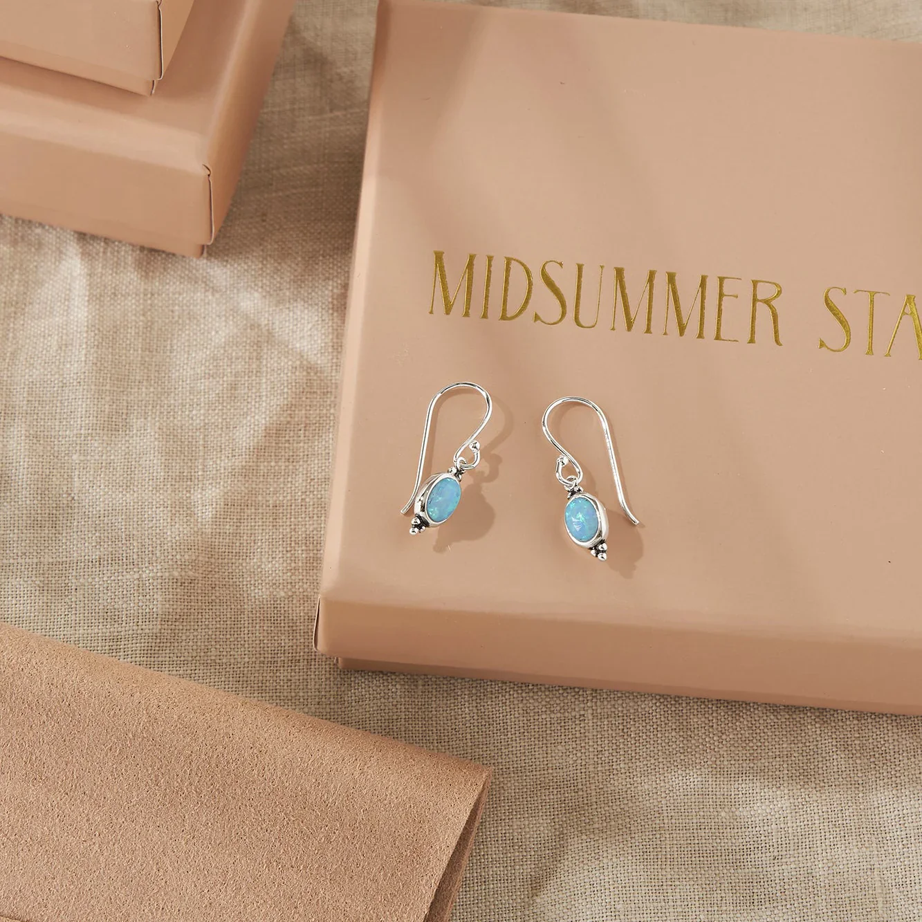 Moon Song Azure Opal Earrings - Image 3