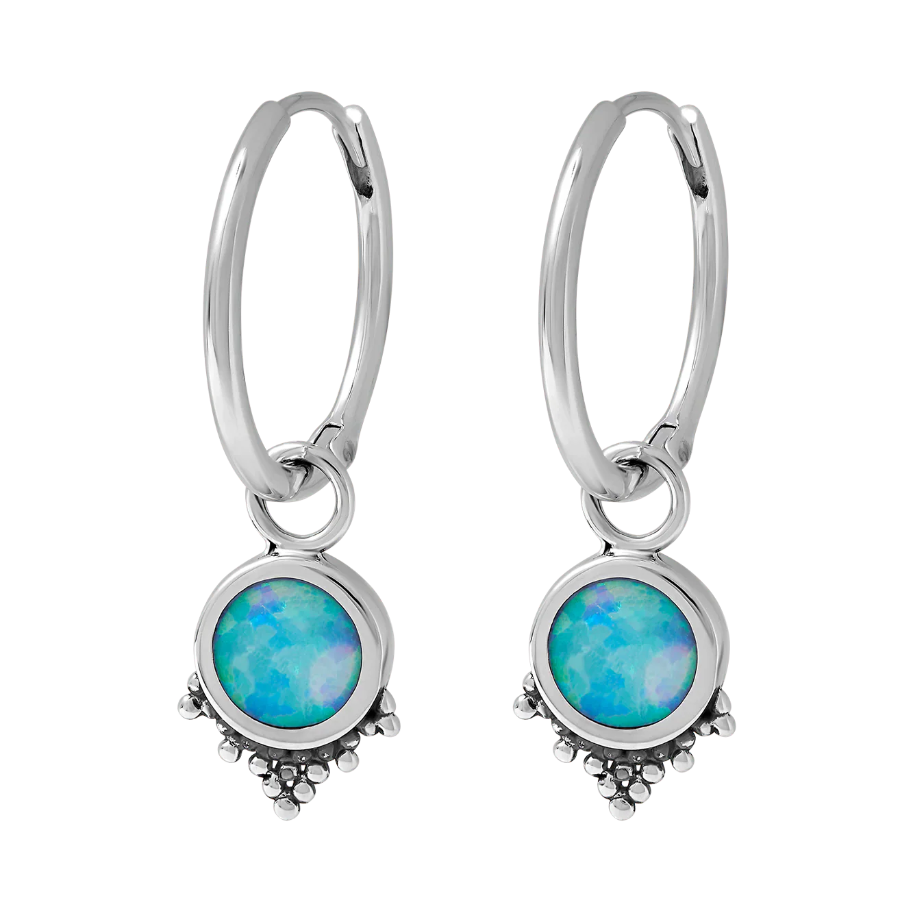 Mystic Mirror Azure Opal Huggies