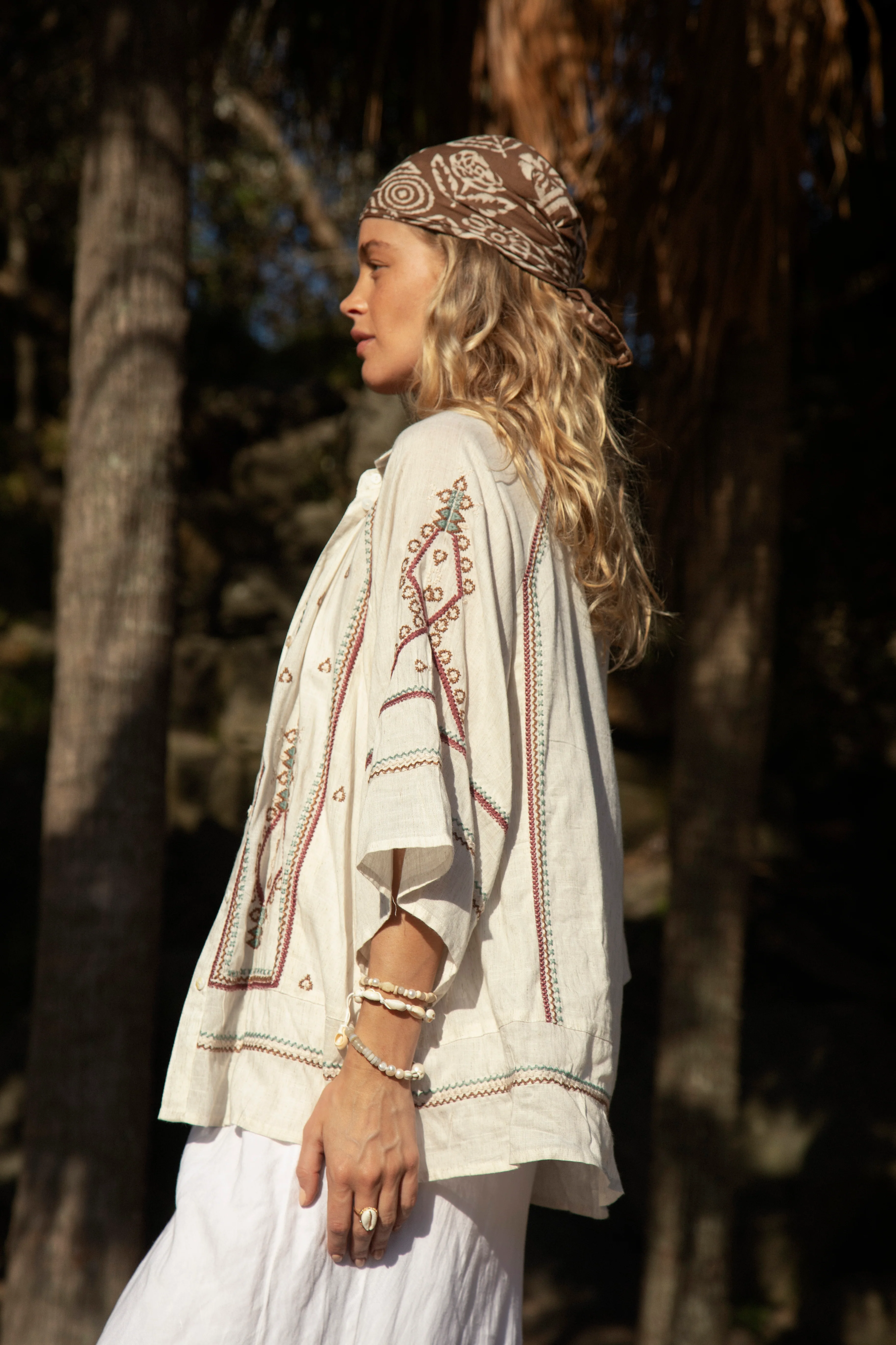 Palma Embroidered Shirt - Shell - Image 4