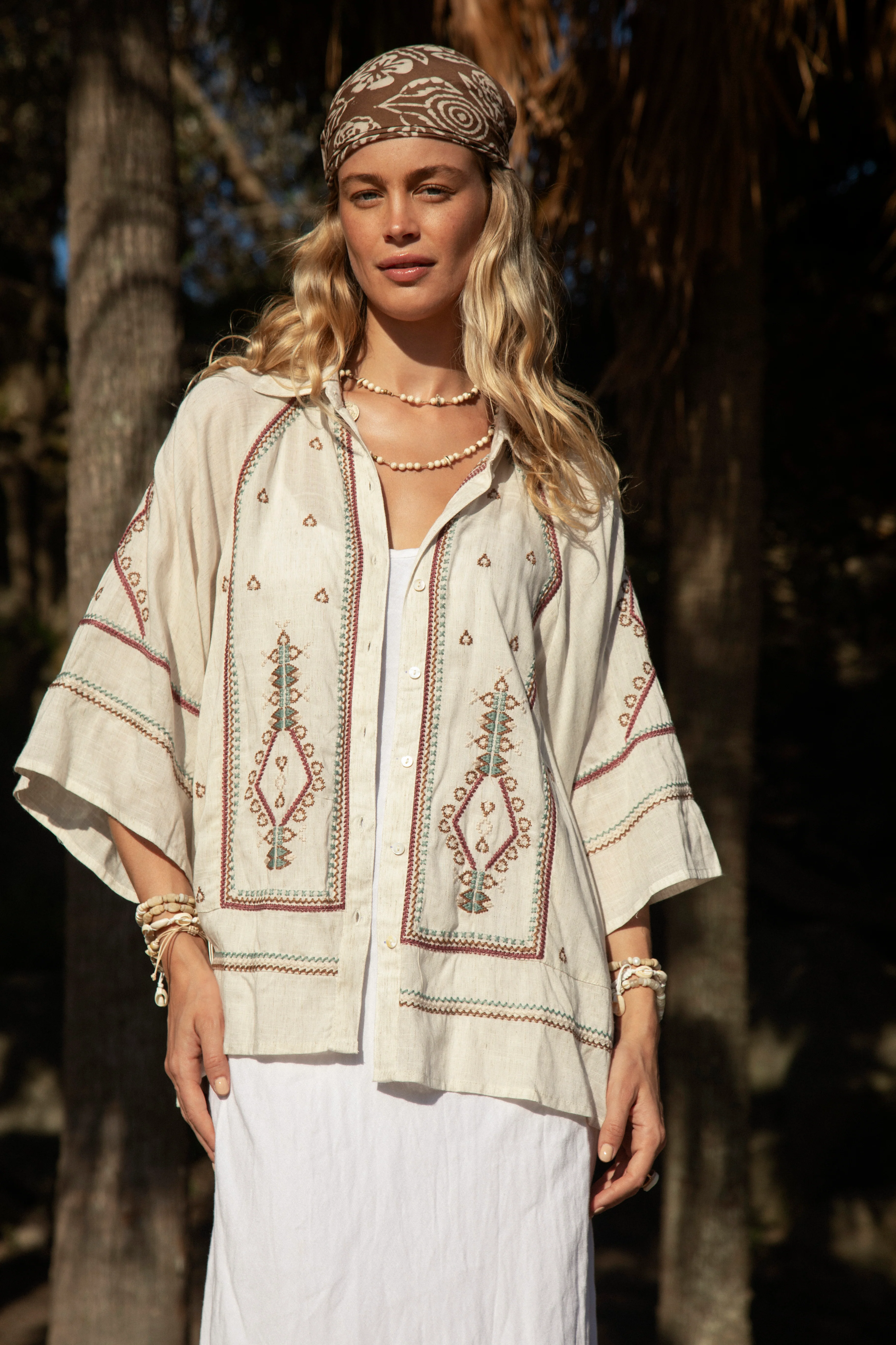 Palma Embroidered Shirt - Shell - Image 5