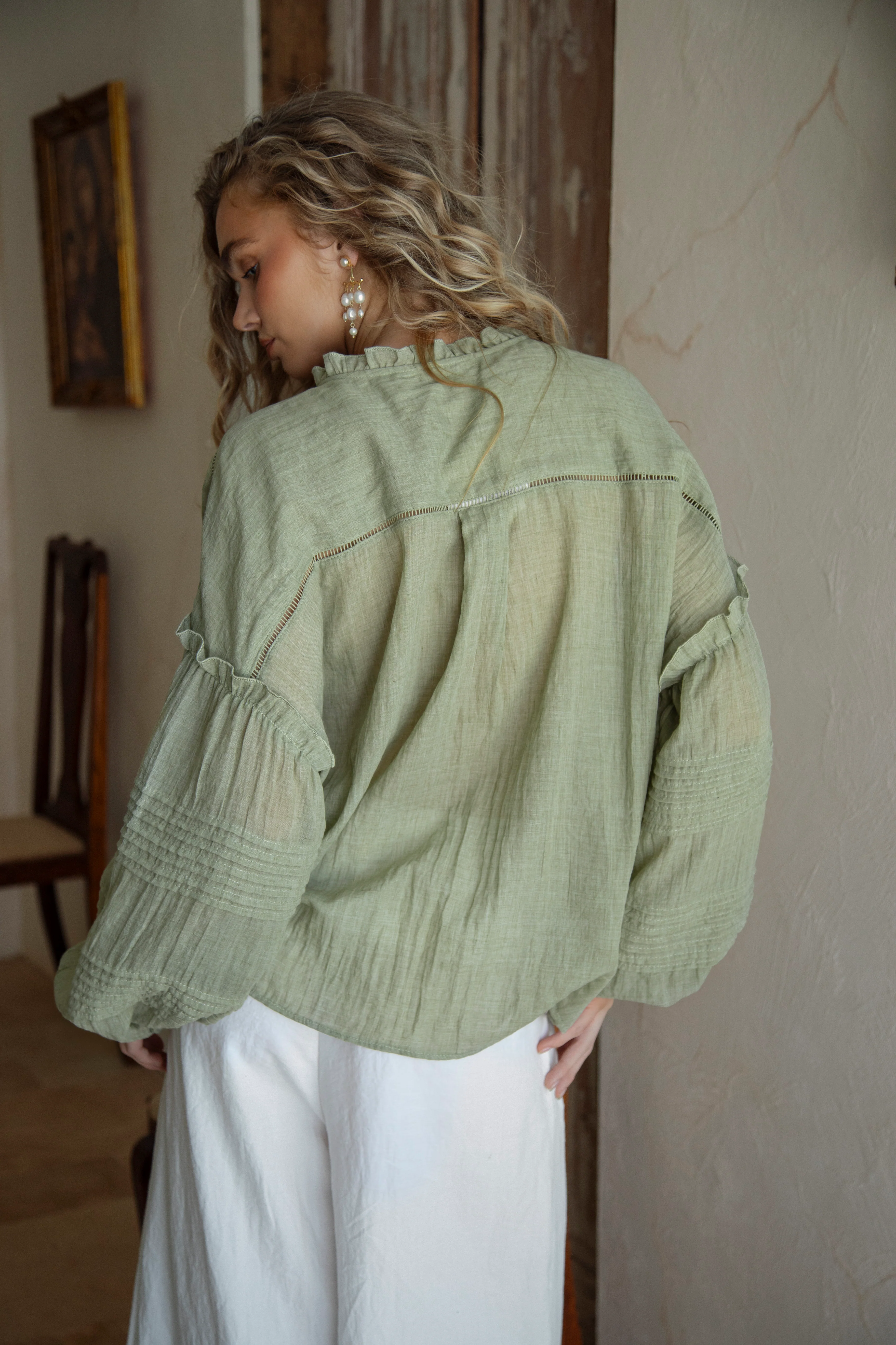Poppy Blouse - Fern - Image 5