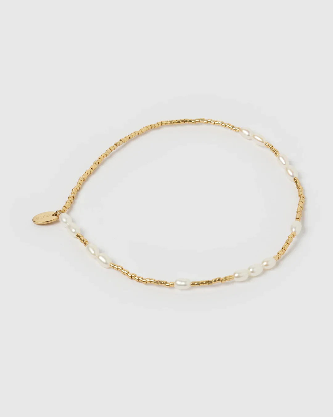 Poppy Pearl & Glass Beaded Anklet