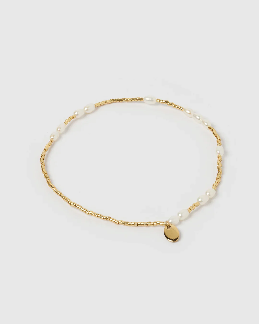 Poppy Pearl & Glass Beaded Anklet - Image 2