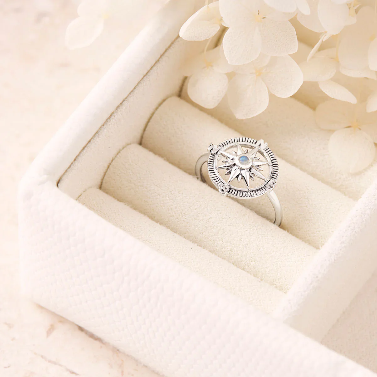 Guiding Light Compass Moonstone Ring - Image 3