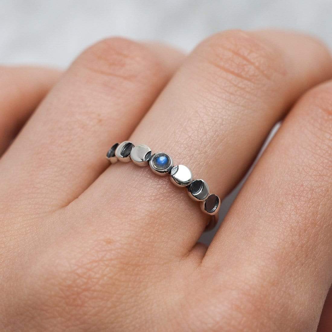 Lunar Phases Moonstone Ring - Image 2