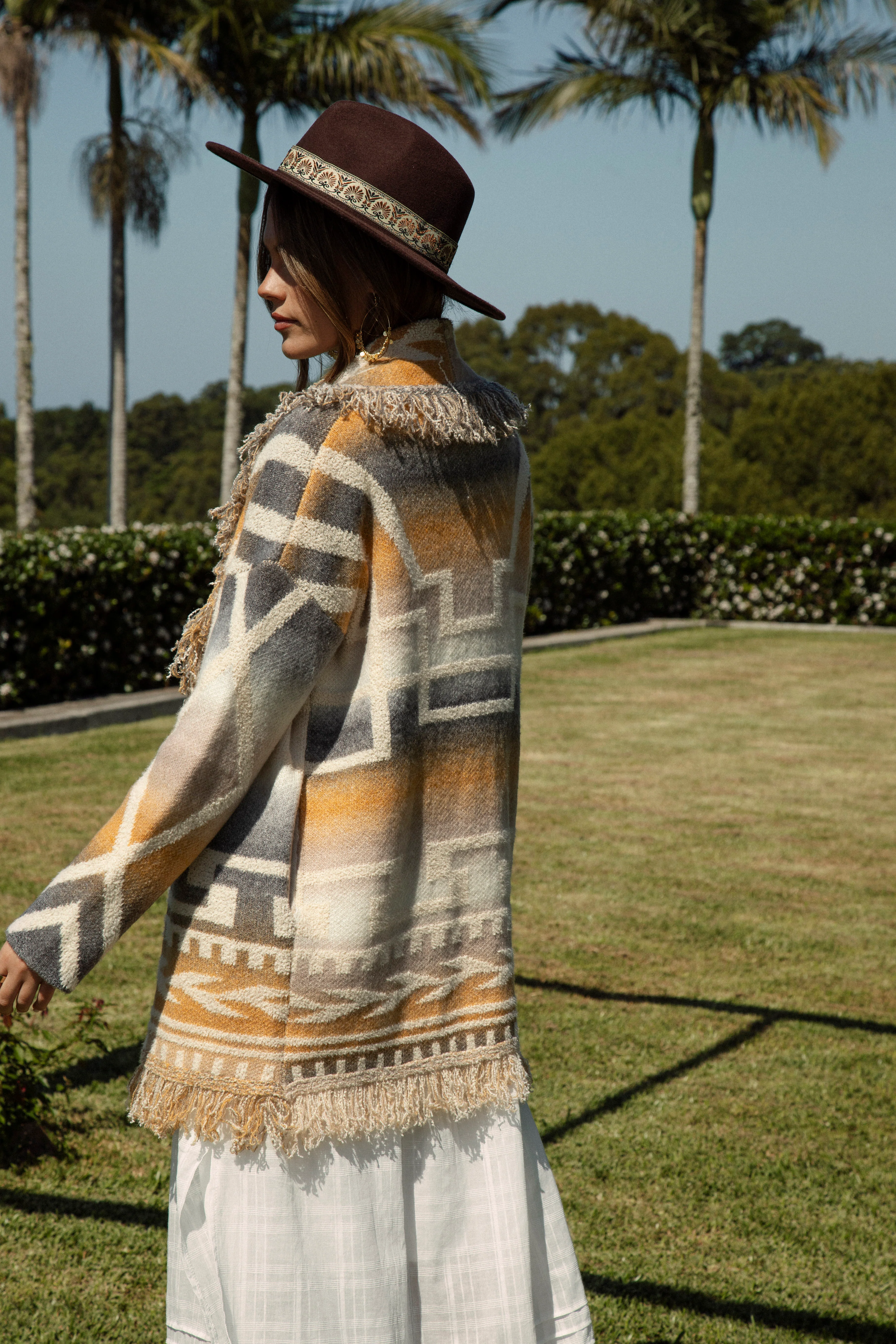 Riviera Fringe Cardigan - Mustard - Image 4