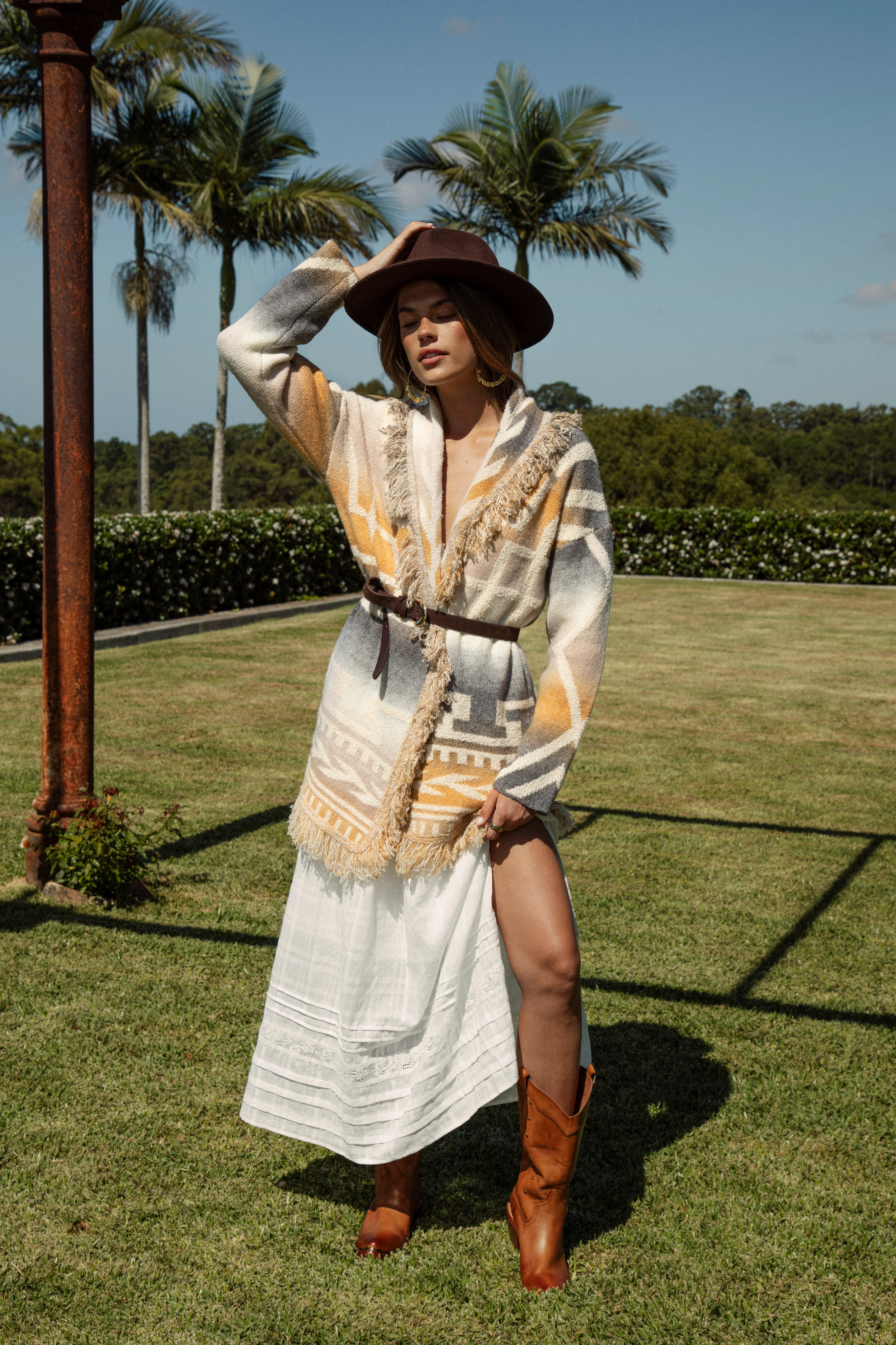 Riviera Fringe Cardigan - Mustard - Image 5