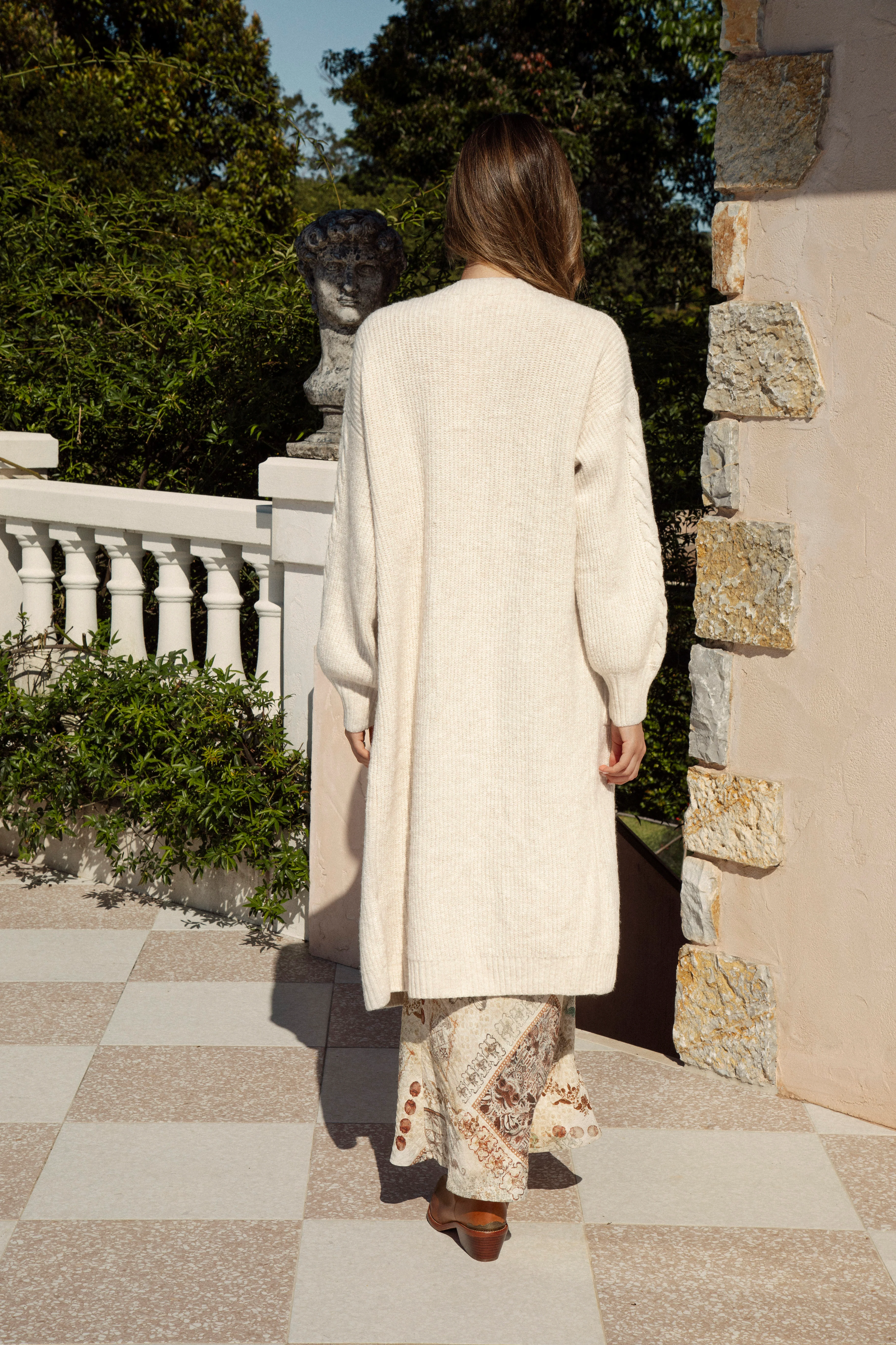 Romie Cable Cardigan - Latte - Image 4