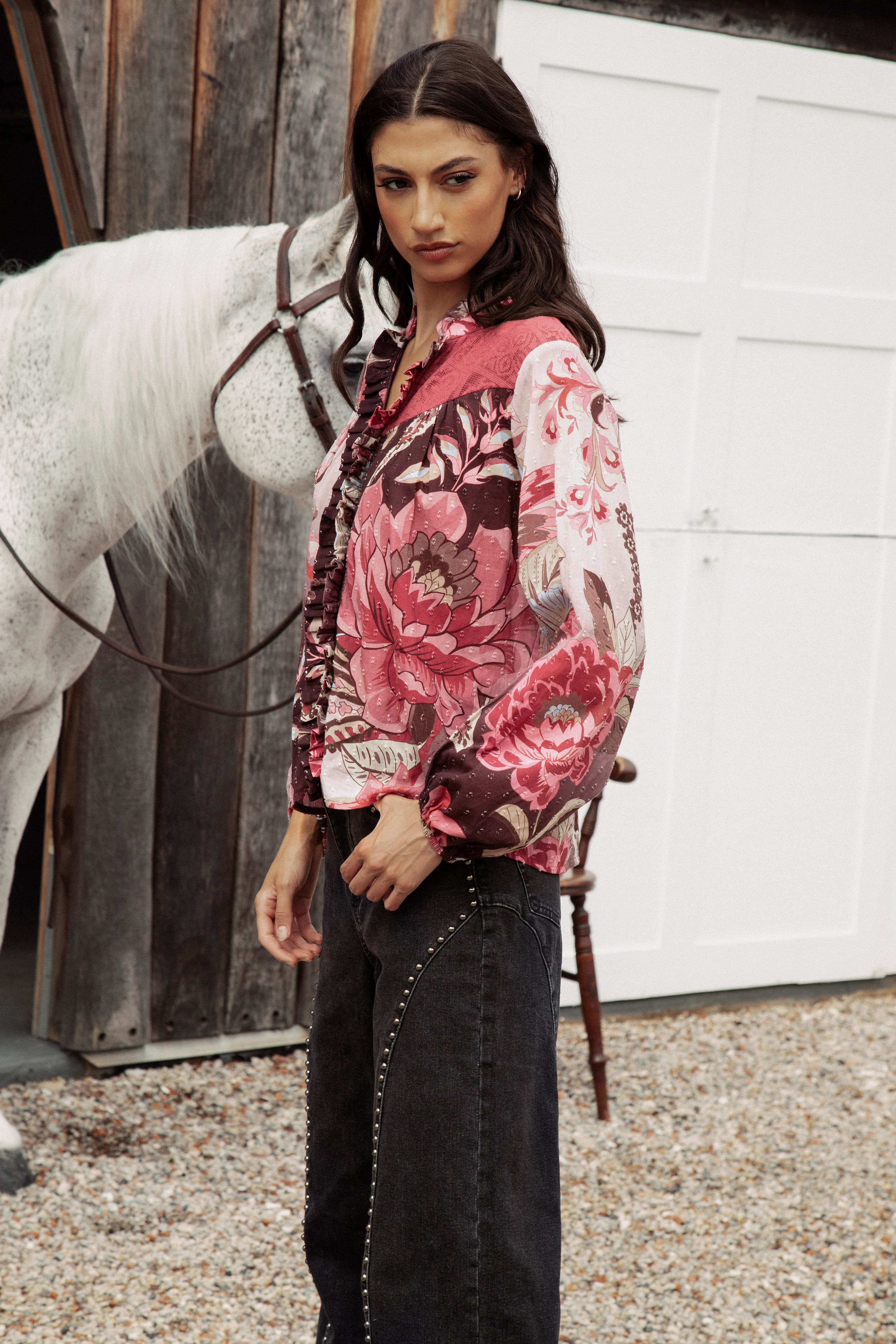Rosé Blouse - Merlot - Image 4
