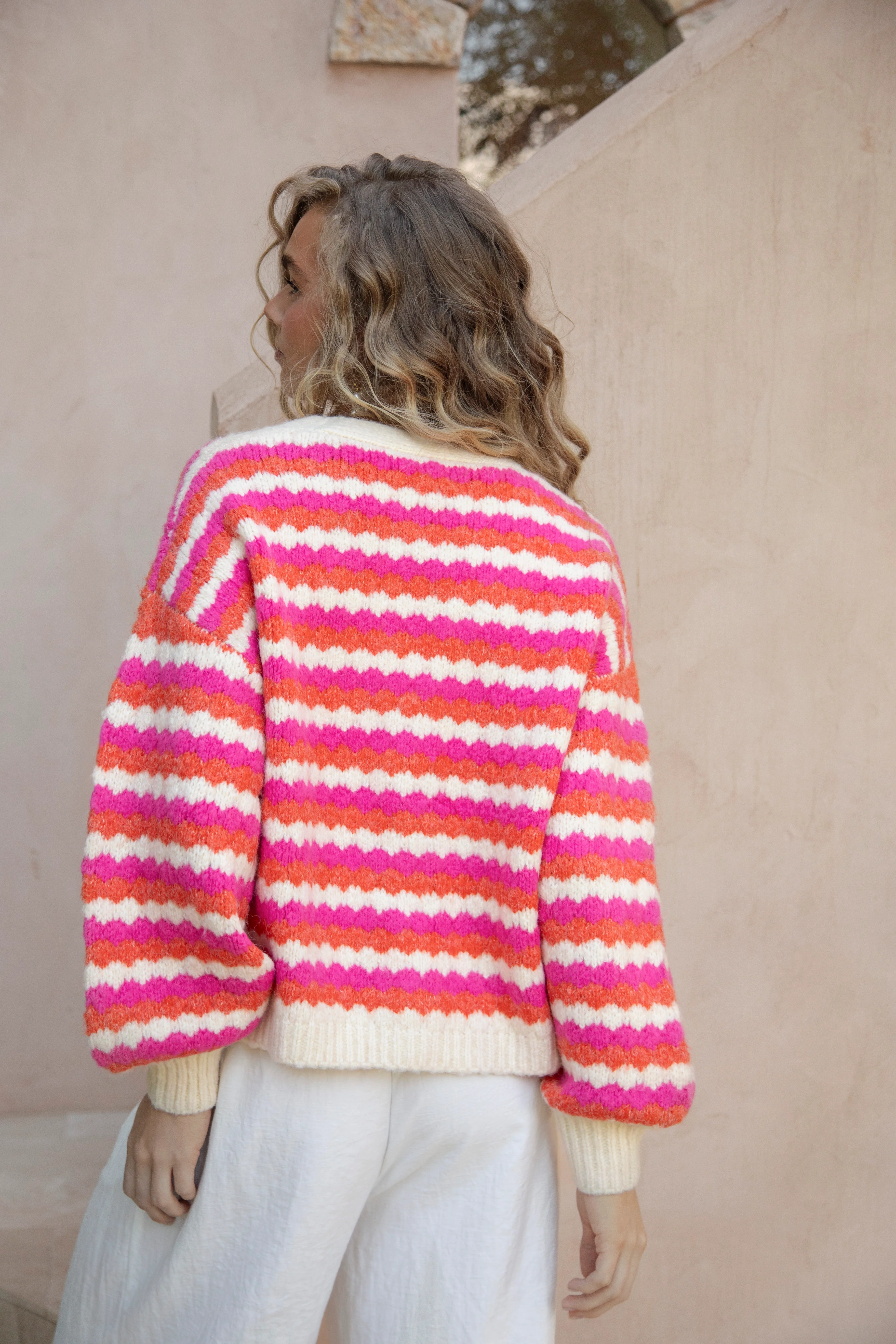Roselle Stripe Cardigan - Image 3