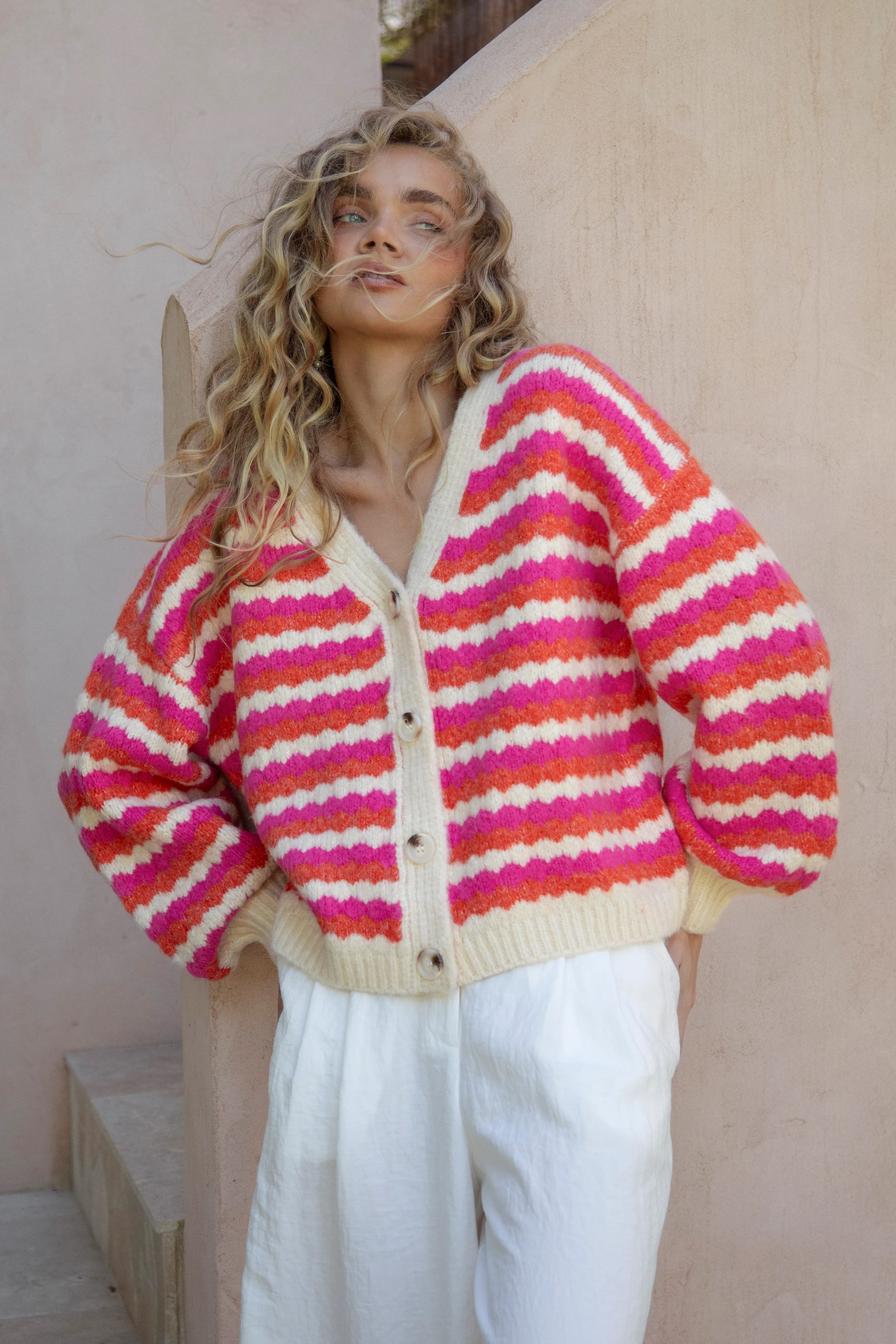 Roselle Stripe Cardigan - Image 5