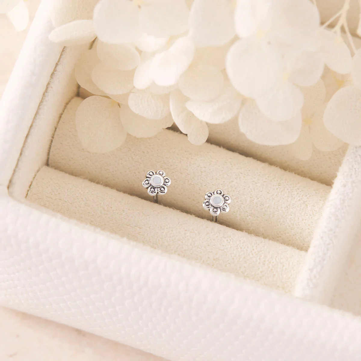 Dainty Blossom Shell Studs - Image 3